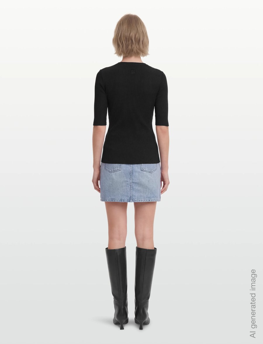 Day Birger et Mikkelsen - Carolina Rib - Daily Elements - striktrøjer - black - 4
