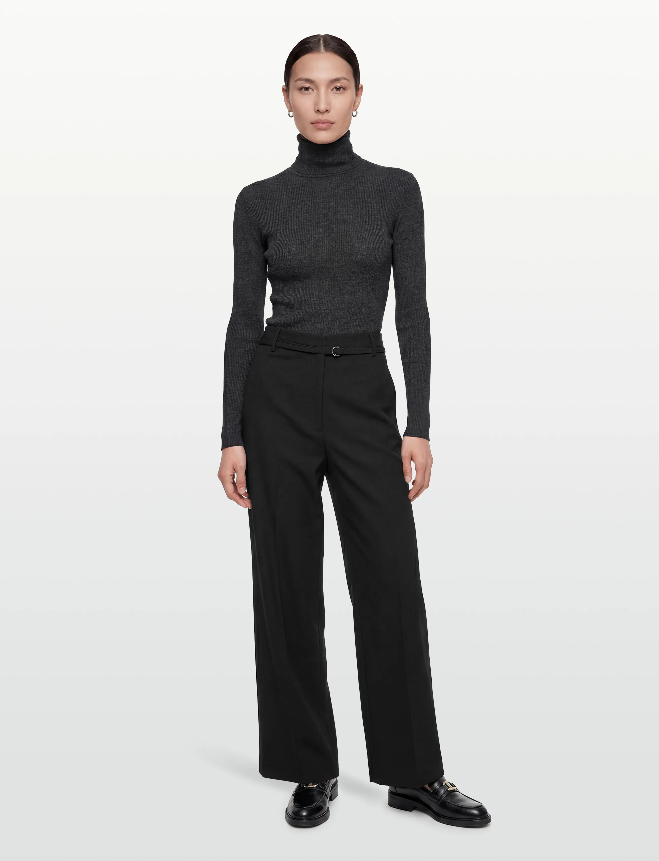 Day Birger et Mikkelsen - Sierra - Daily Elements - rollkragenpullover - dark grey melange - 0