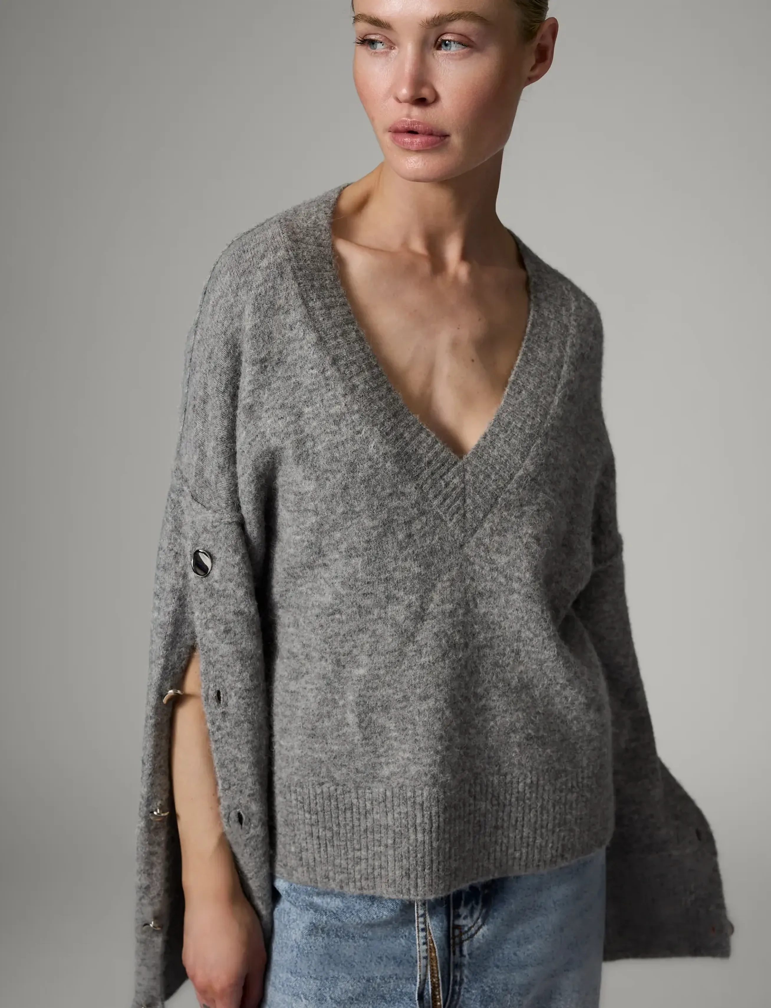 Day Birger et Mikkelsen - Solange - Cozy Days - peysur - grey melange - 5