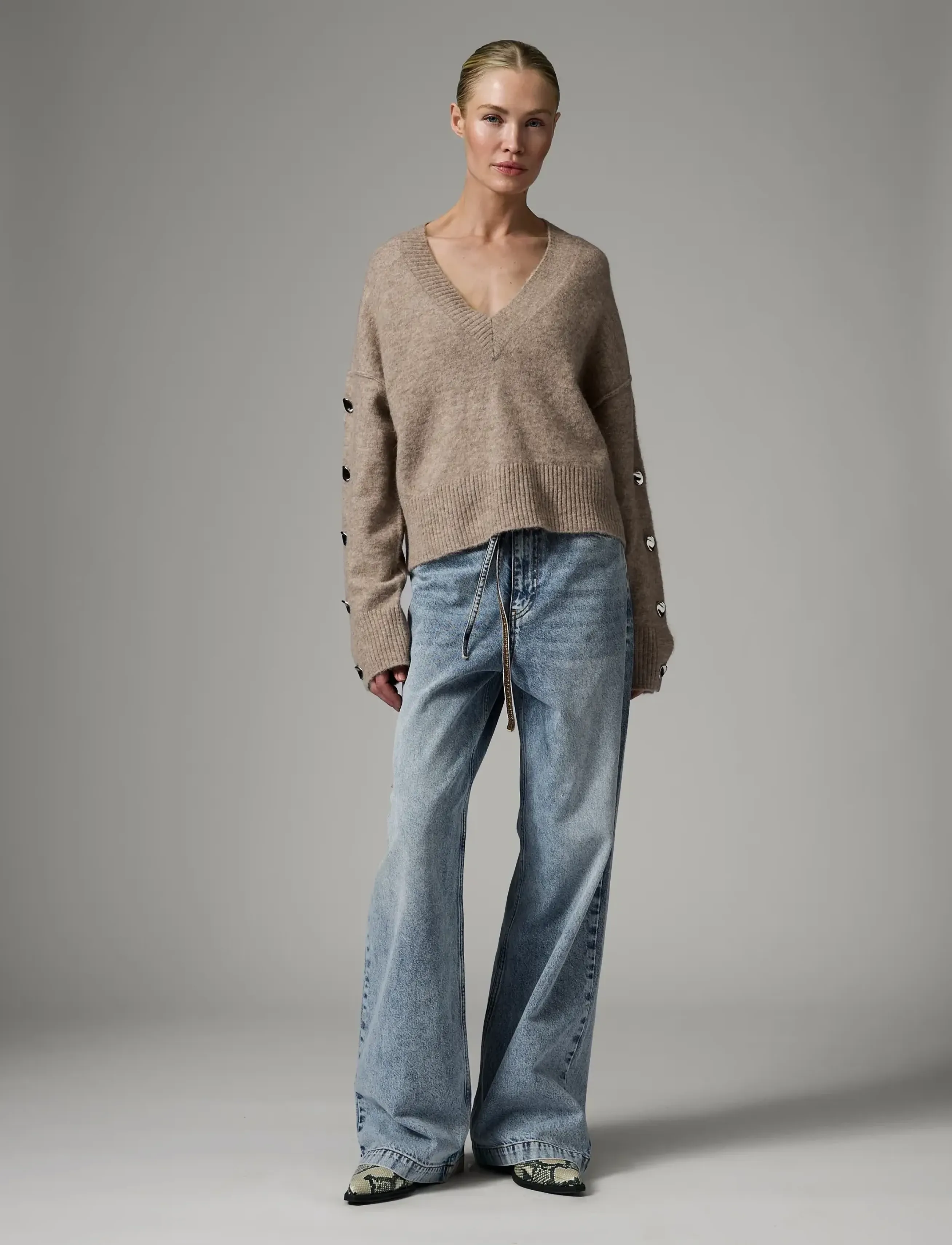 Day Birger et Mikkelsen Solange - Cozy Days, L, Brown, Strik > Trøjer, Dame
