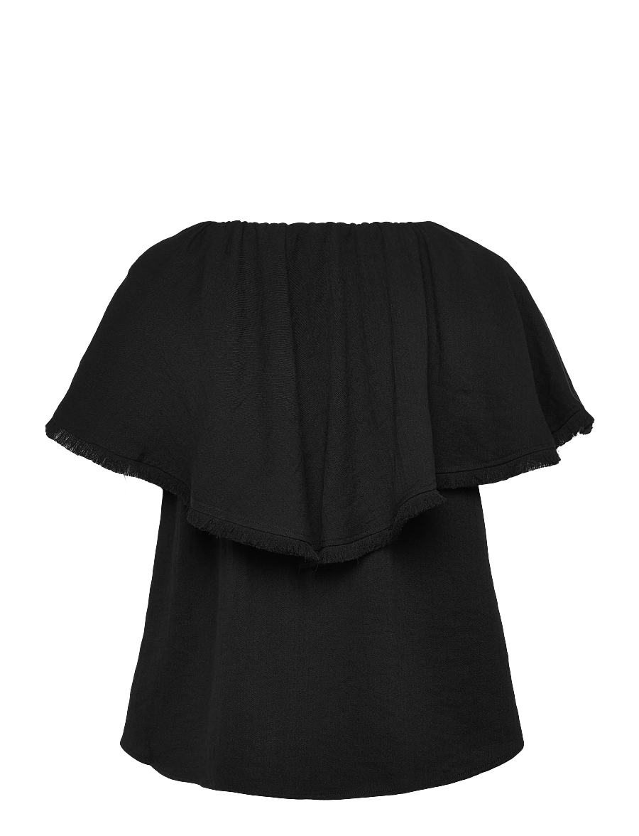 Day Birger et Mikkelsen - Hera - Contrast Linen - kurzärmelige blusen - black - 2