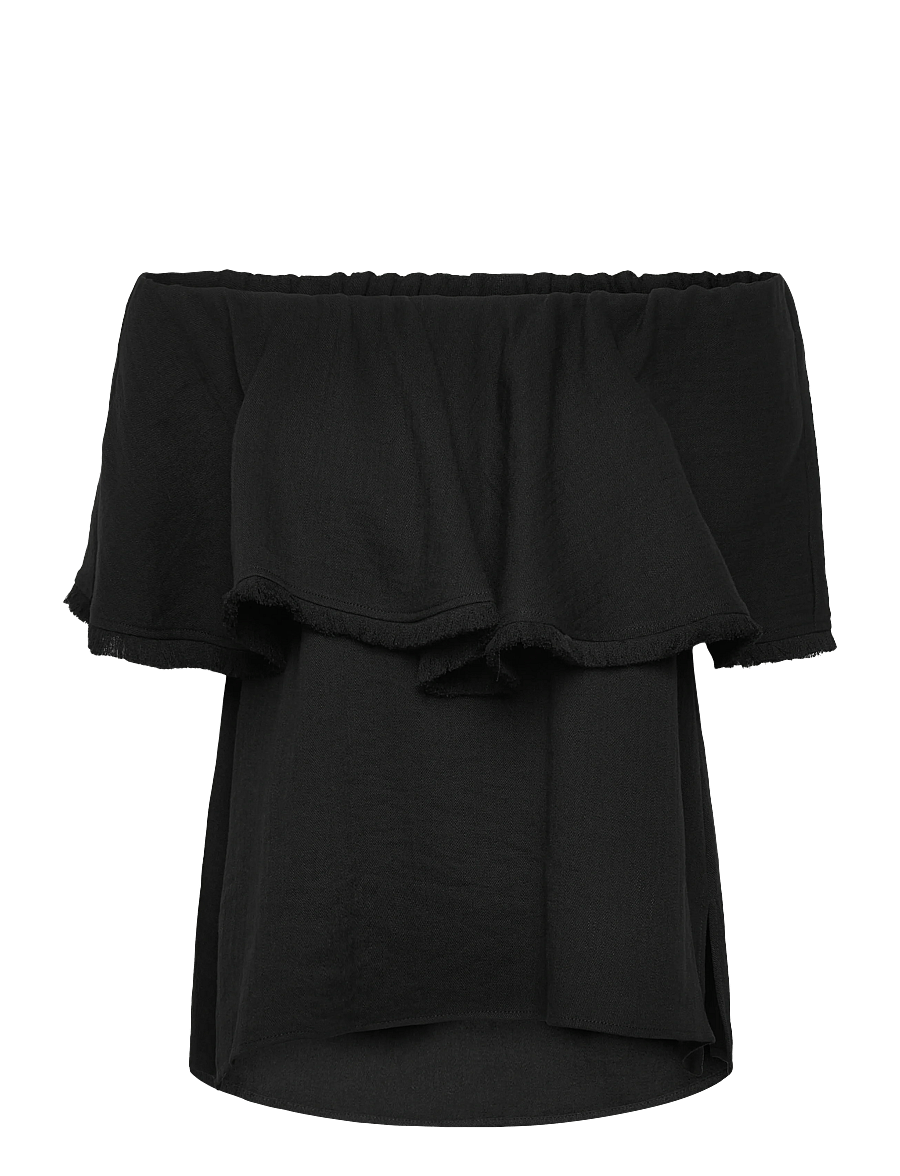 Day Birger et Mikkelsen - Hera - Contrast Linen - kurzärmelige blusen - black - 3