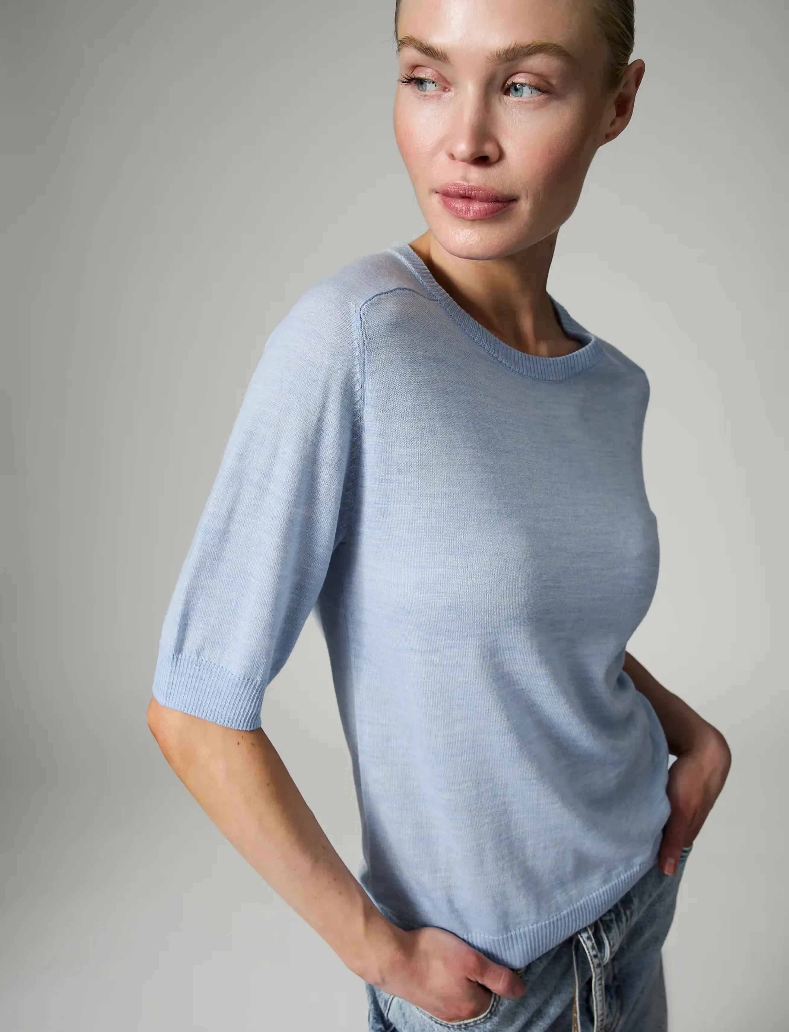 Day Birger et Mikkelsen - Carolina - Daily Elements - sweaters - light blue melange - 5