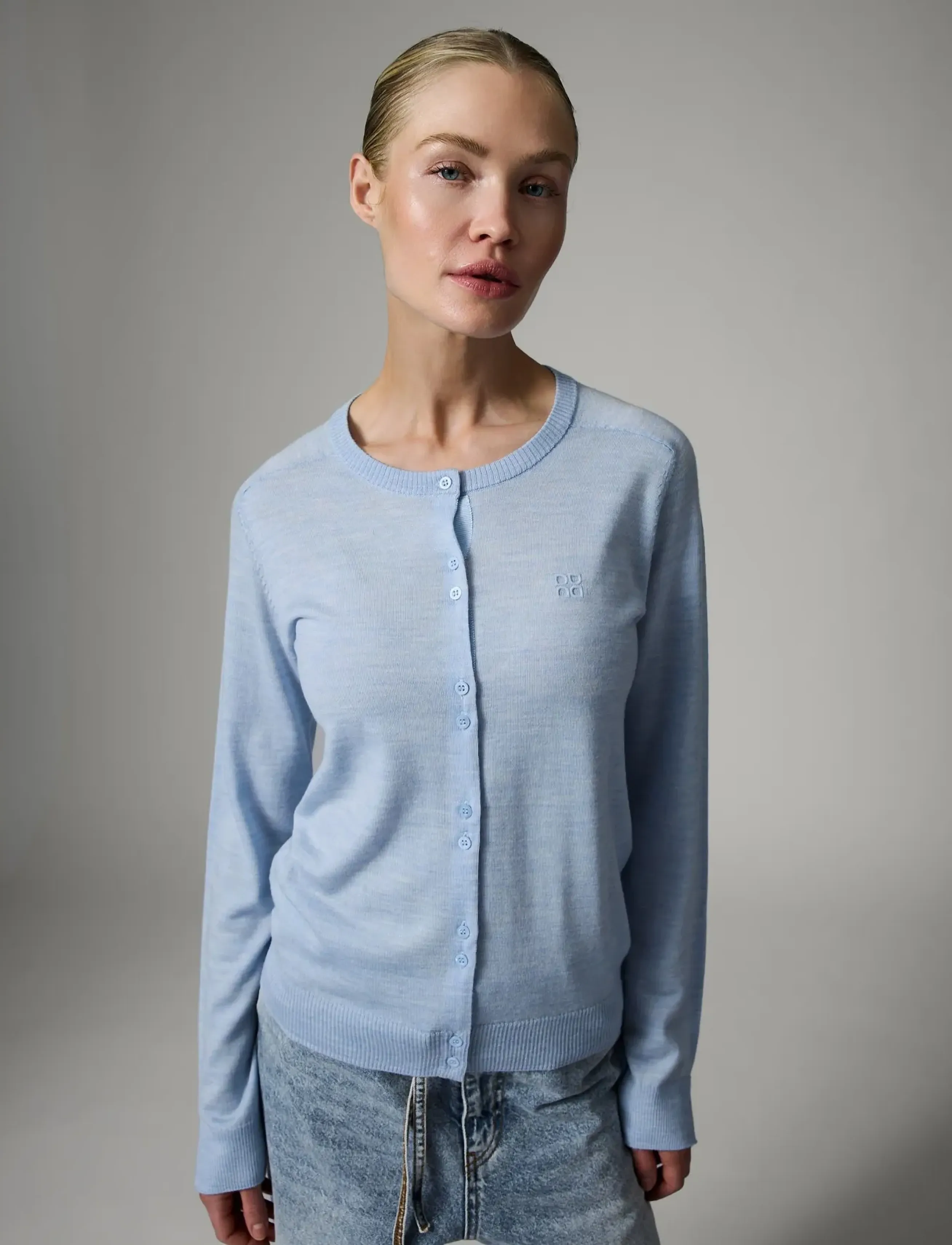 Day Birger et Mikkelsen - Luna - Daily Elements - kardiganid - light blue melange - 5