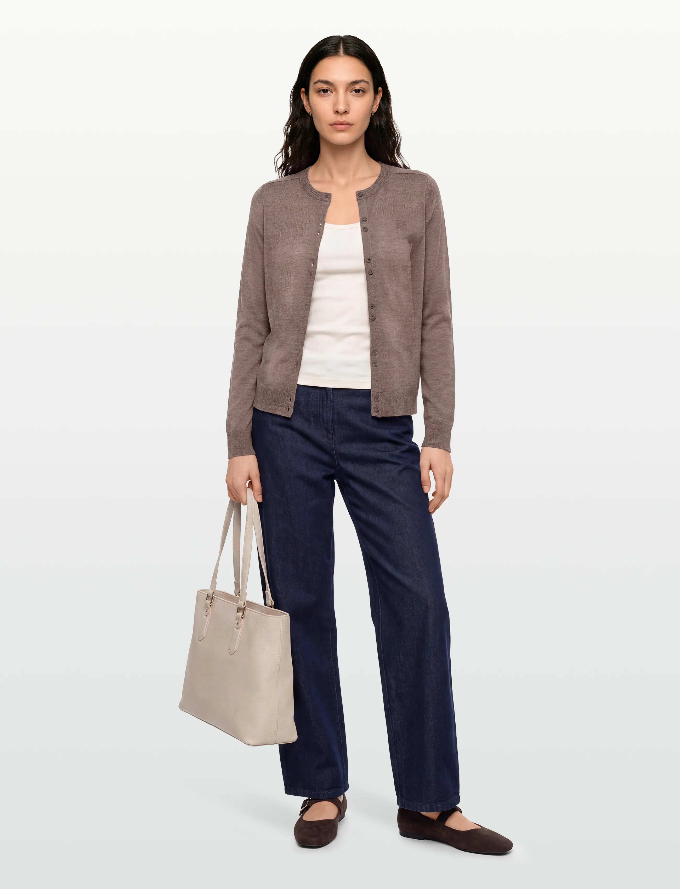 Day Birger et Mikkelsen - Luna - Daily Elements - cardigans - light brown melange - 0
