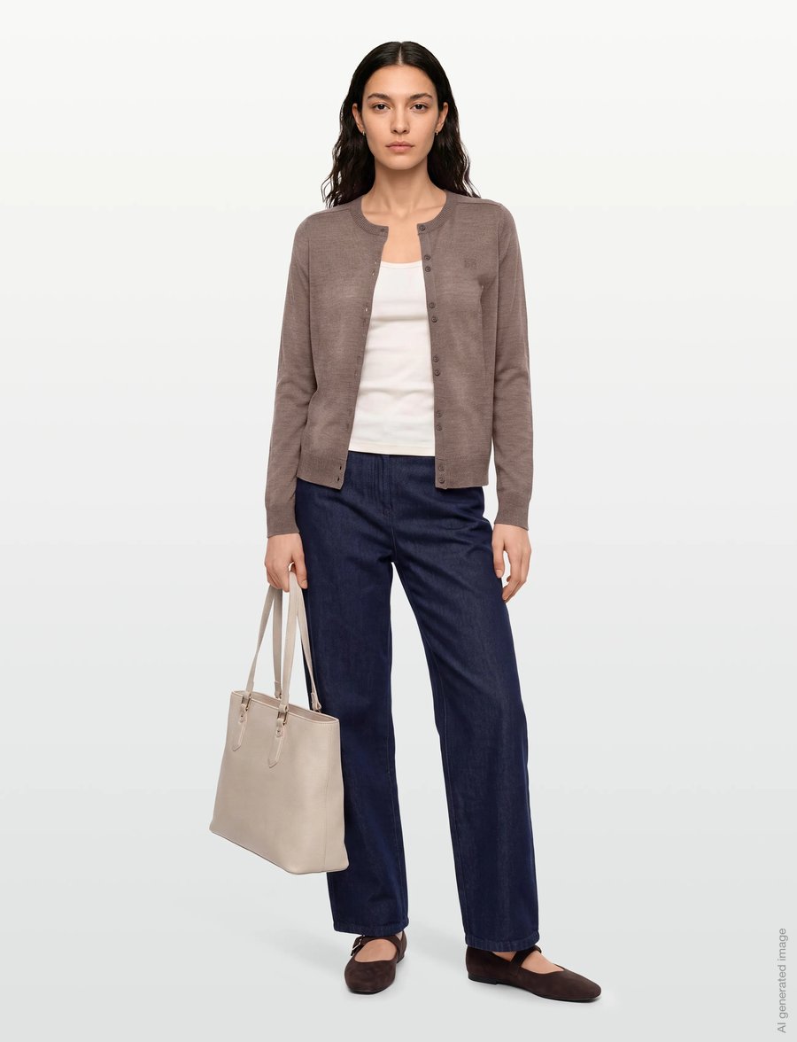 Day Birger et Mikkelsen - Luna - Daily Elements - cardigans - light brown melange - 0