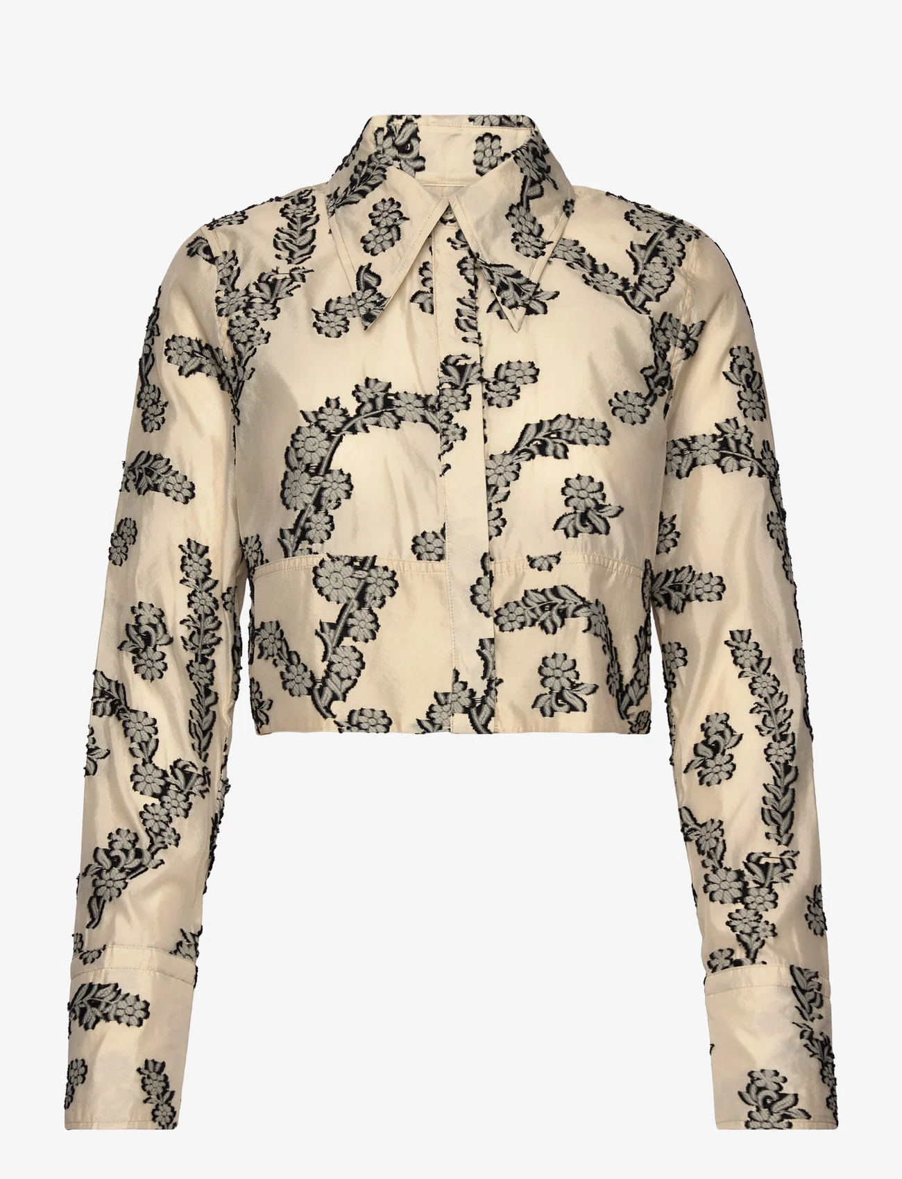 Day Birger et Mikkelsen - Carrie - Floral Jacquard - long sleeved blouses - almond oil - 0