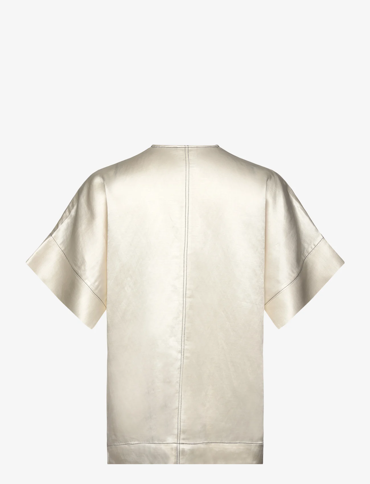 Day Birger et Mikkelsen - Simona - High Shine Blend RD - short-sleeved blouses - vanilla - 1