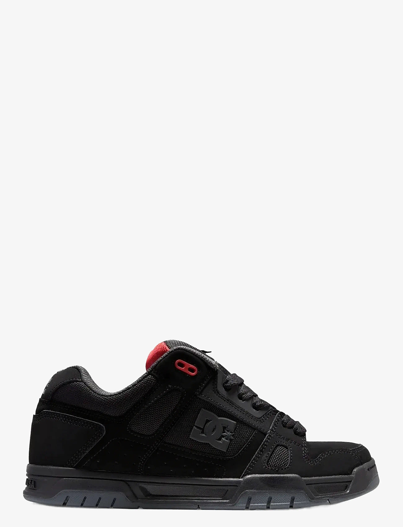 DC - STAG - lave sneakers - black/grey/red - 1