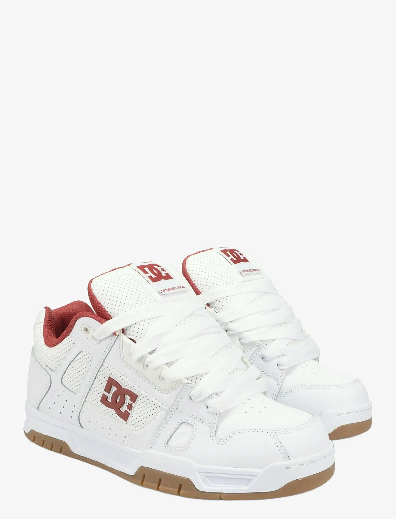 DC - STAG - niedriger schnitt - white/brick red/gum - 2