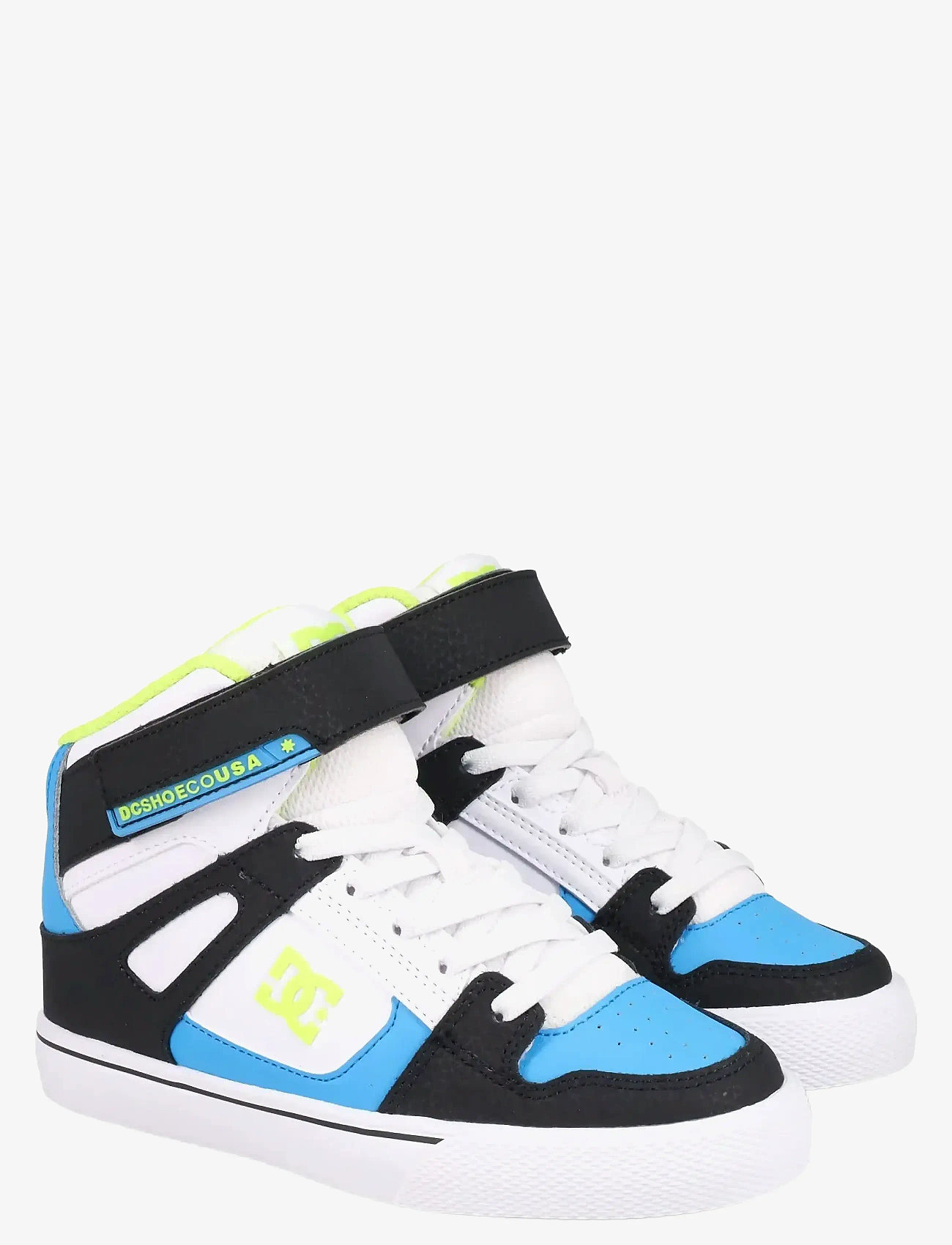 DC - PURE HIGH-TOP EV - låga sneakers - black/blue/lime - 2