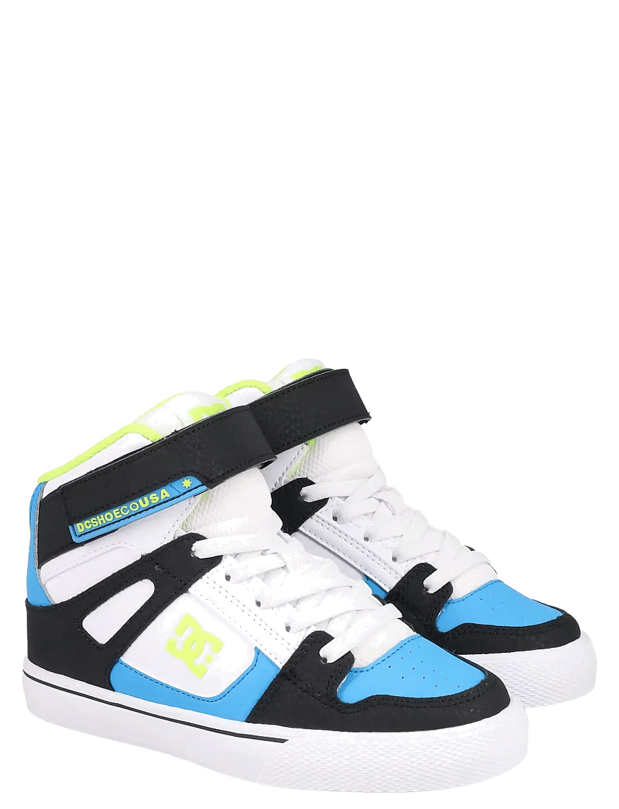 DC - PURE HIGH-TOP EV - tennised - black/blue/lime - 2