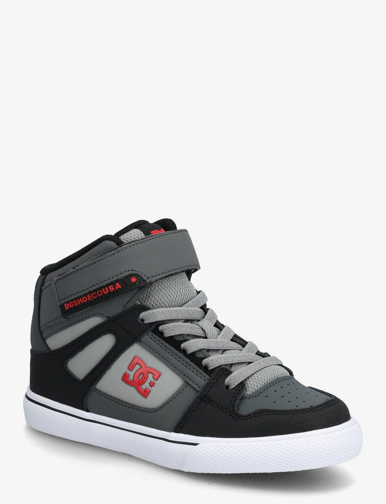 DC - PURE HIGH-TOP EV - lave sneakers - black/grey/red - 0