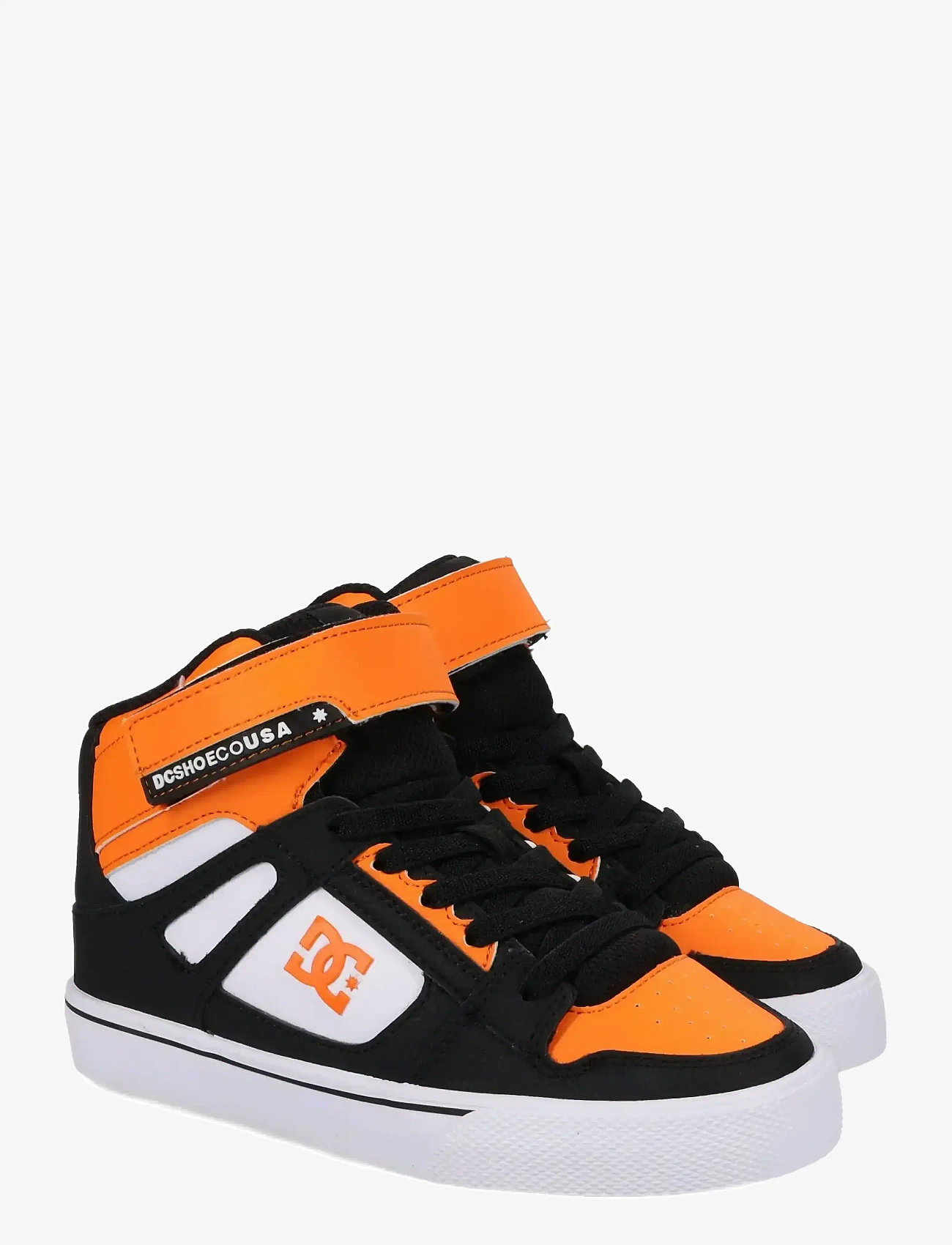 DC - PURE HIGH-TOP EV - lave sneakers - black/orange/white - 0