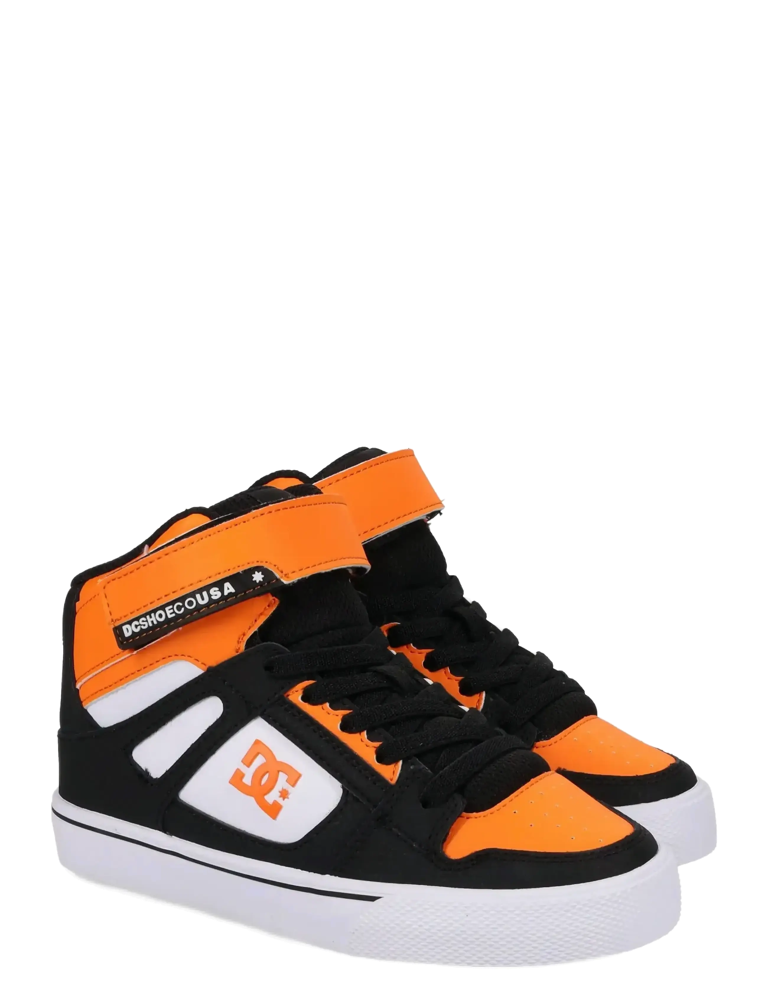 DC PURE HI TOP EV - Høje sneakers - BLACK/ORANGE/WHITE / orange