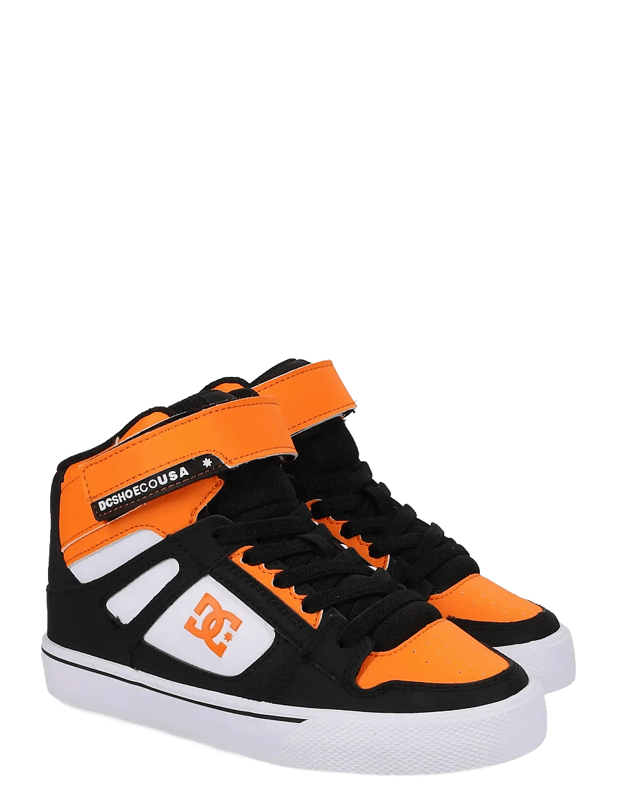DC - PURE HIGH-TOP EV - lave sneakers - black/orange/white - 0