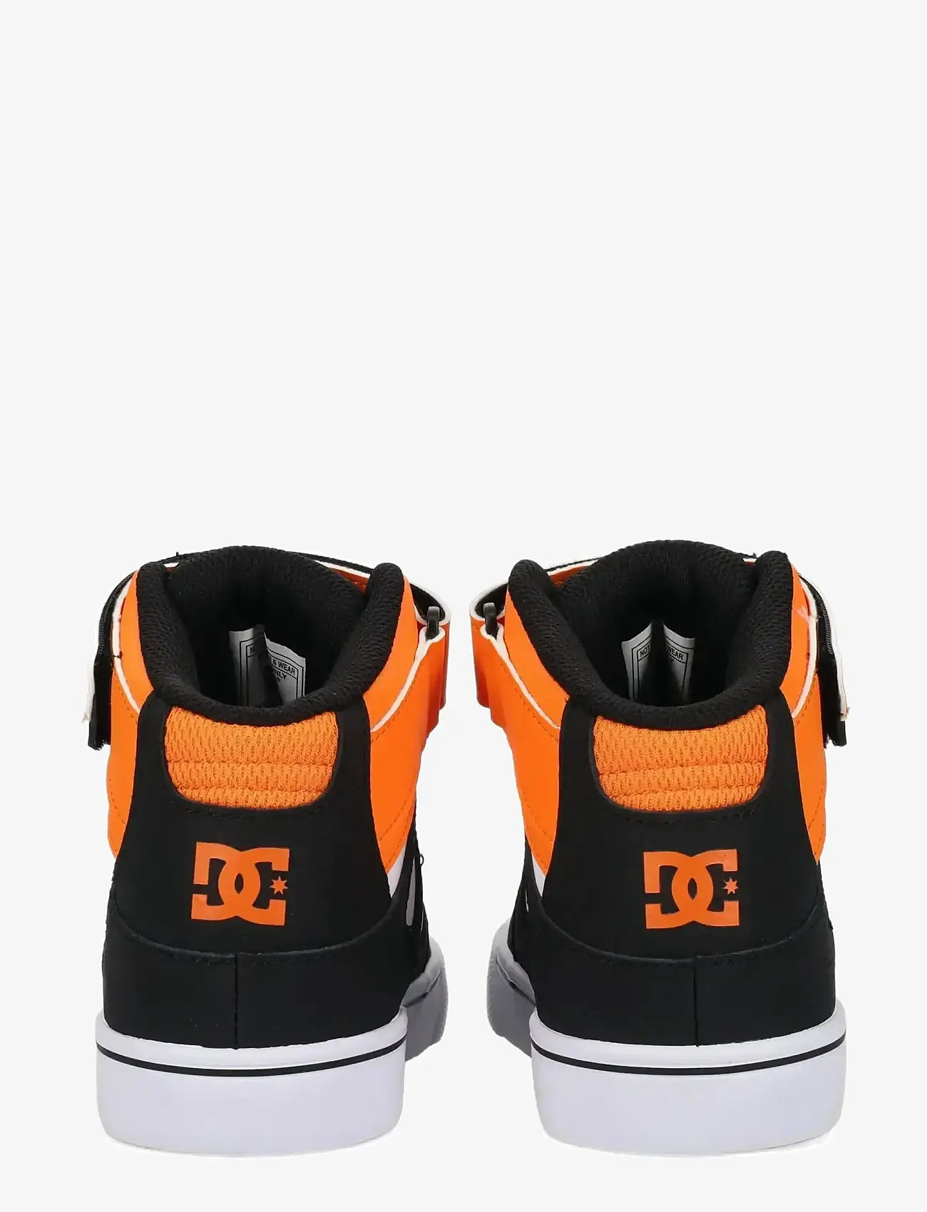 DC - PURE HIGH-TOP EV - lave sneakers - black/orange/white - 4