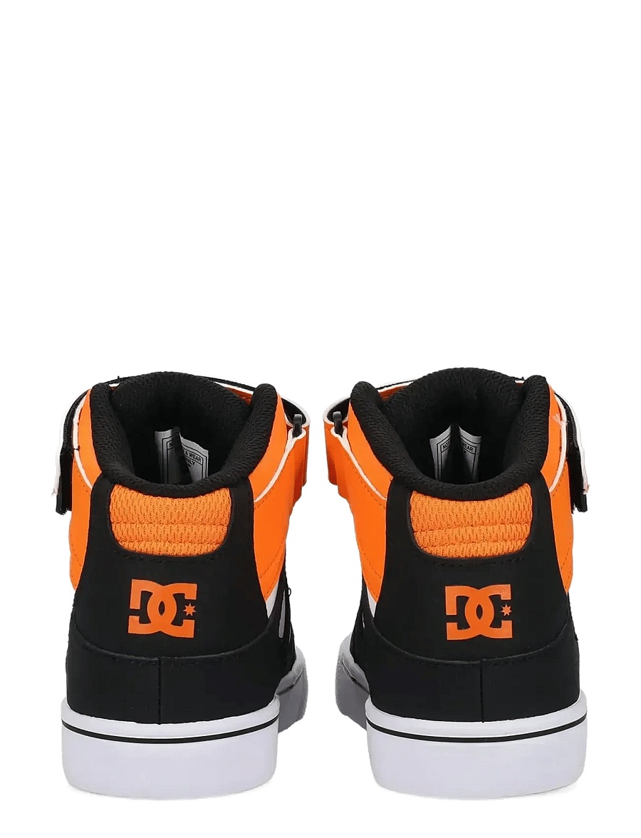DC - PURE HIGH-TOP EV - lave sneakers - black/orange/white - 4