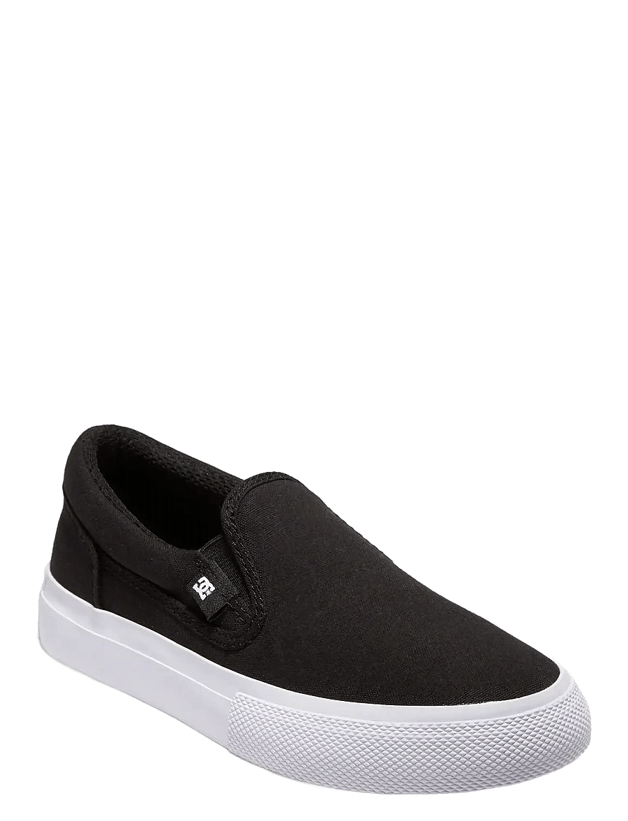 DC - MANUAL SLIP-ON - canva sneakers - black/white - 0