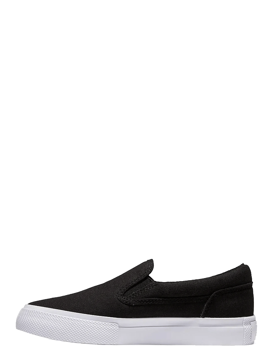 DC - MANUAL SLIP-ON - canva sneakers - black/white - 2