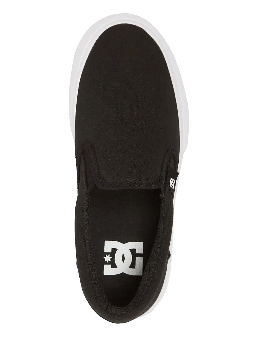 DC - MANUAL SLIP-ON - canva sneakers - black/white - 3