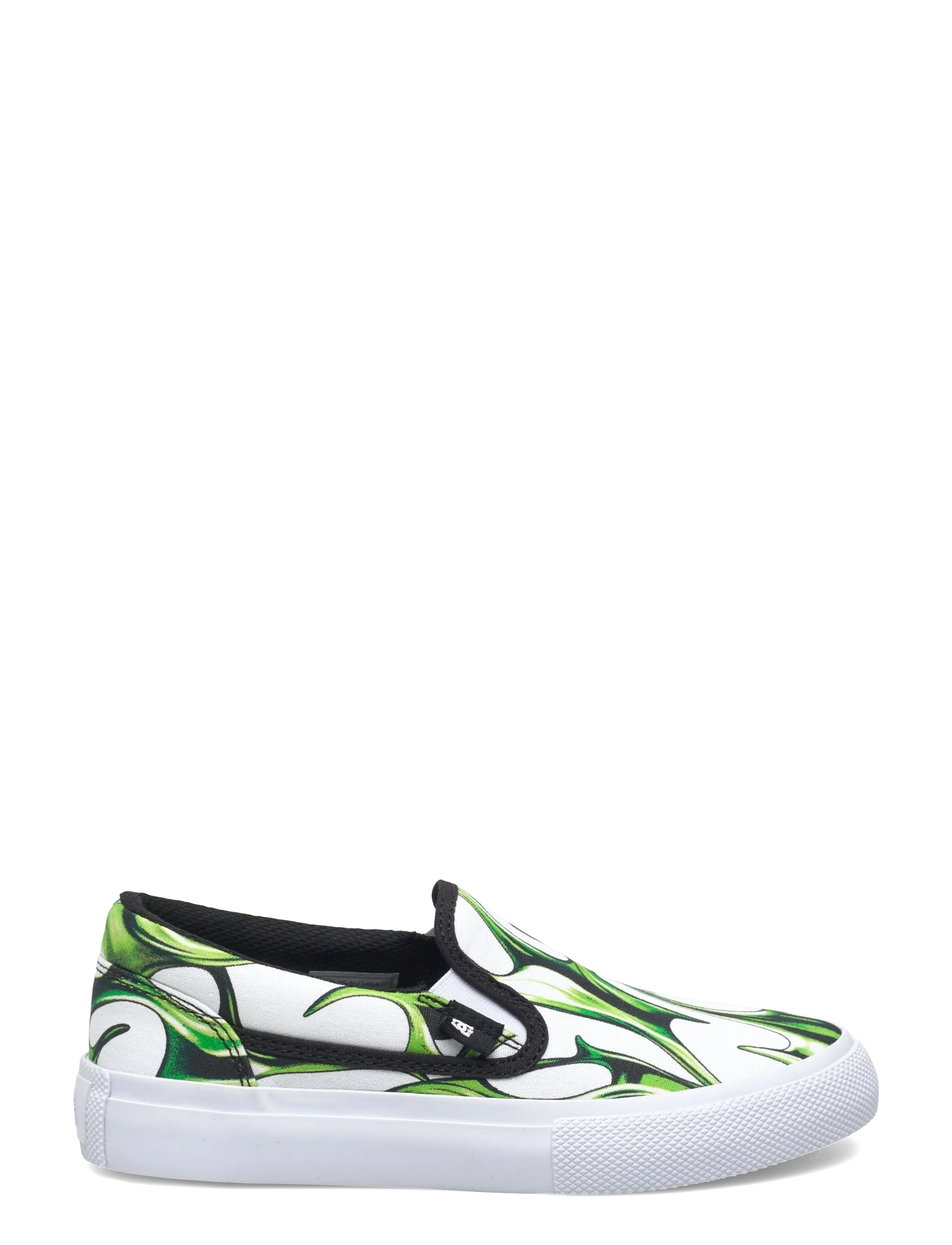 DC - MANUAL SLIP-ON - tyg sneakers - liquid fuego white - 1