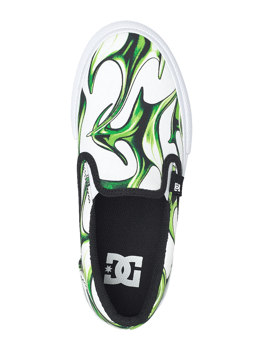 DC - MANUAL SLIP-ON - canvas-sneaker - liquid fuego white - 3