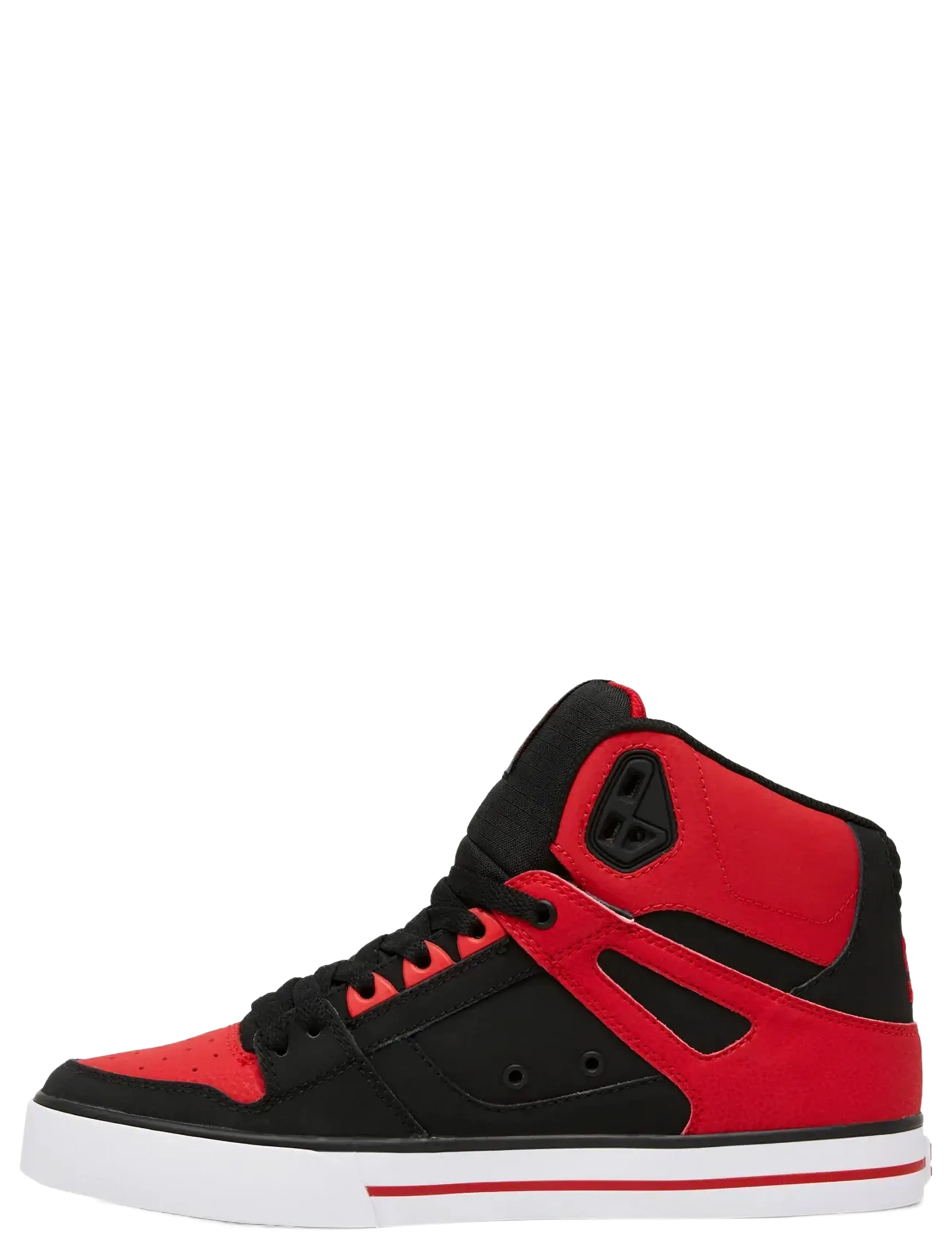DC - PURE HIGH-TOP WC - hoher schnitt - fiery red/white/black - 2