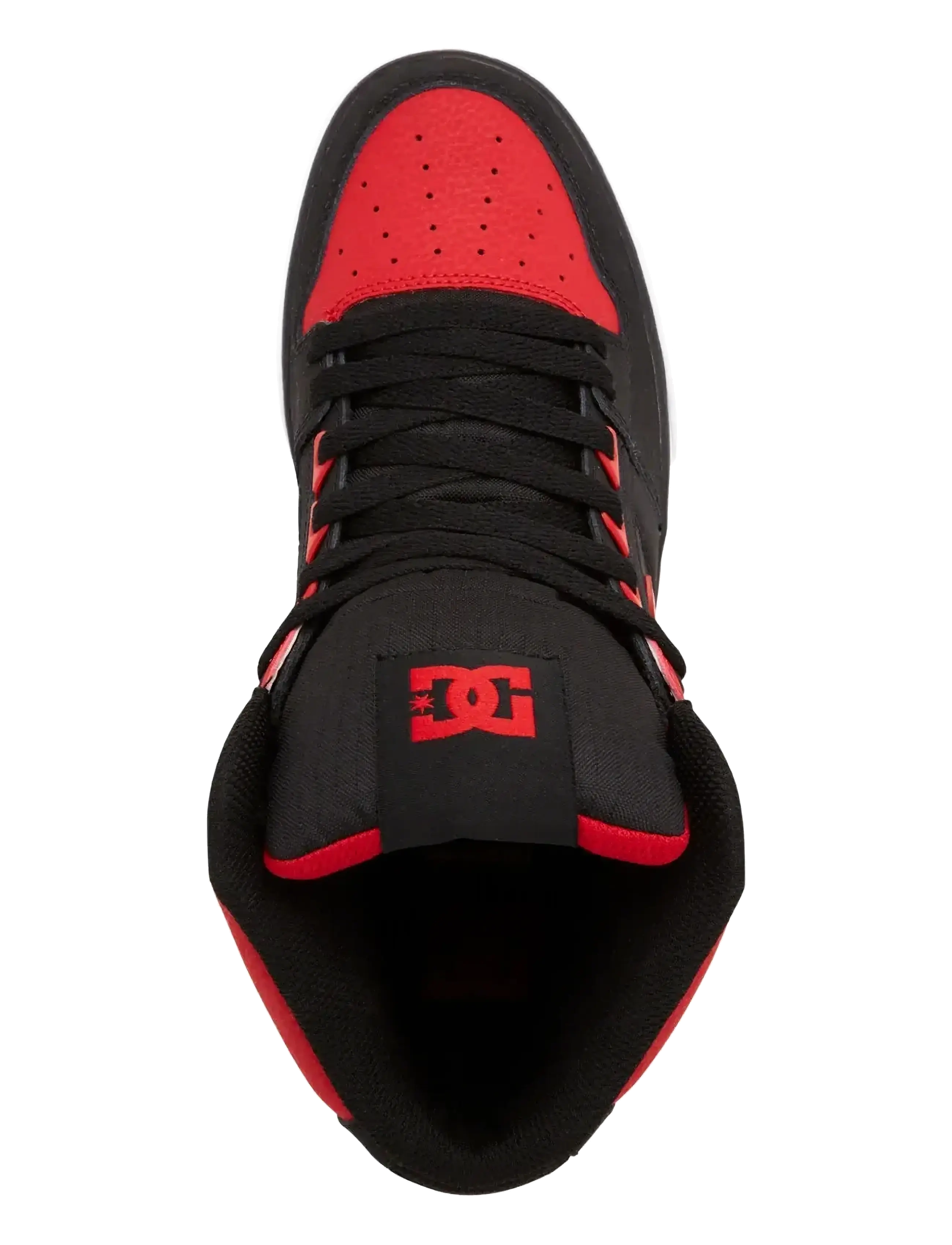 DC - PURE HIGH-TOP WC - hoher schnitt - fiery red/white/black - 3