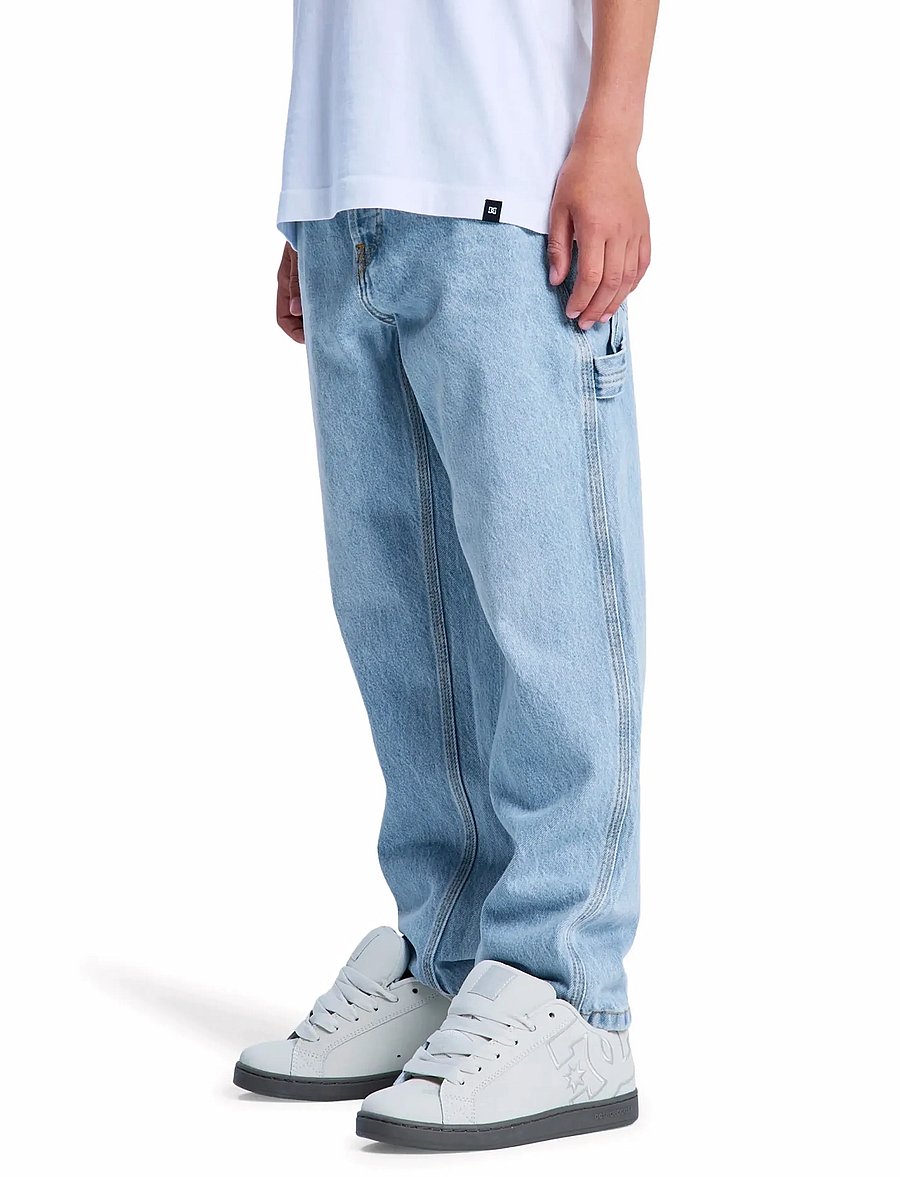 DC - CARPENTER BAGGY DENIM YOUTH - loose jeans - indigo light - 4