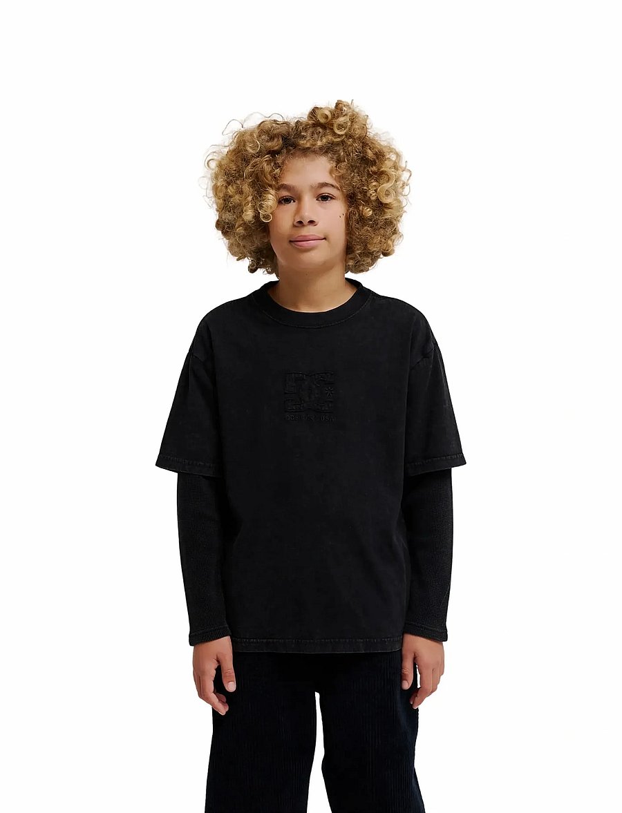 DC - DC TWOFER LS YOUTH - langærmede t-shirts - black - 0