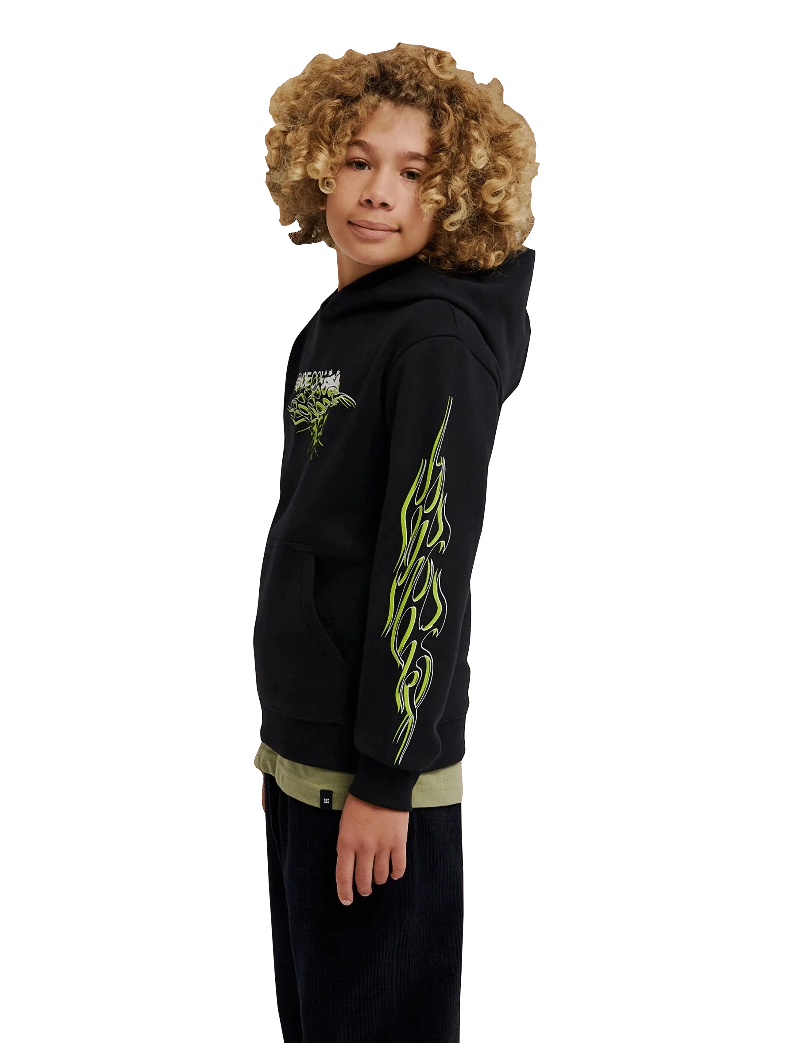 DC - SIDE FLAME PH YOUTH - kapuzenpullover - black - 4