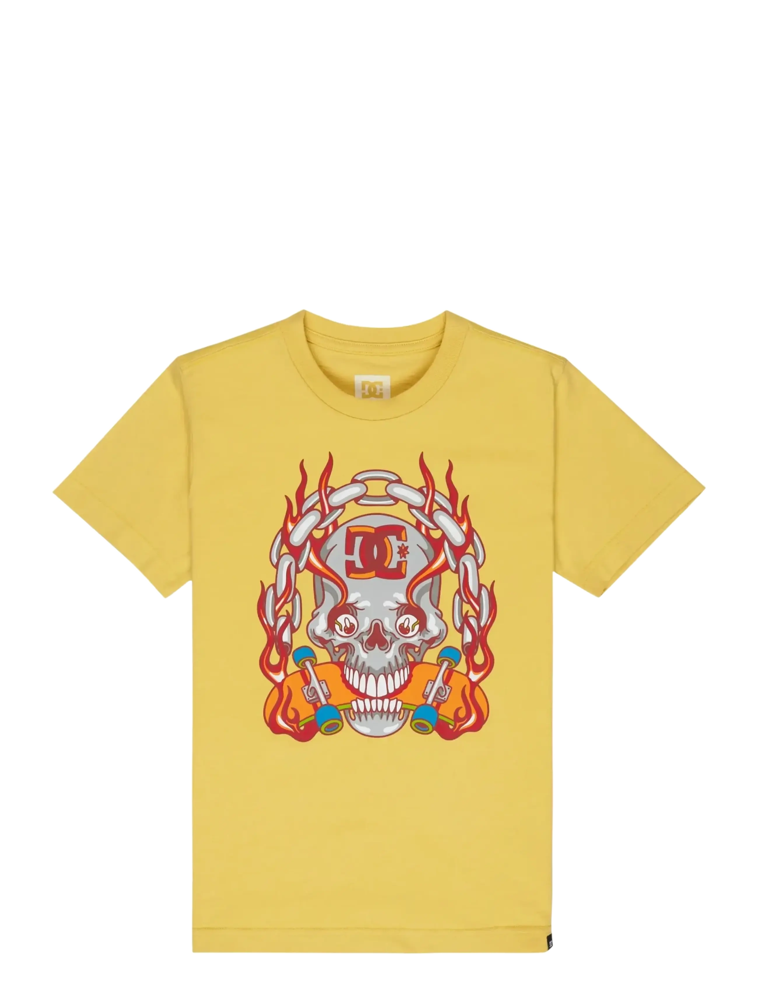 DC Burning Skull Youth Hss Gelb - 152 - Kinder