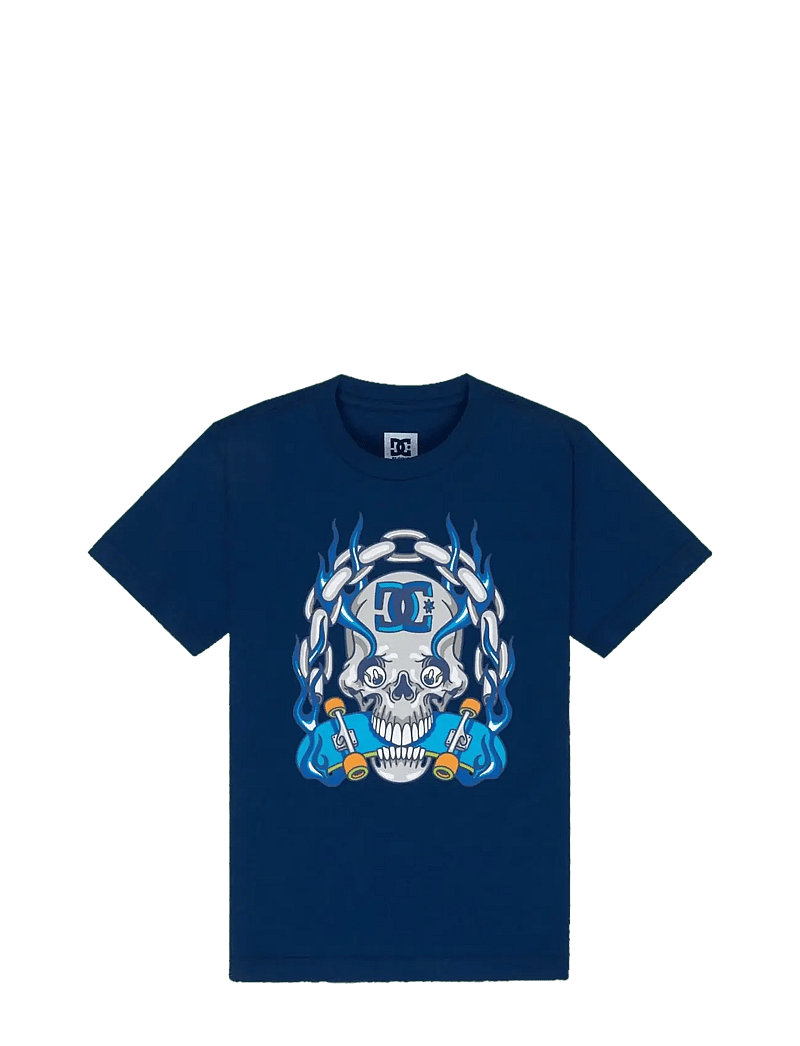 DC - BURNING SKULL YOUTH HSS - kurzärmelig - estate blue - 1