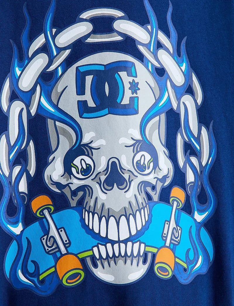 DC - BURNING SKULL YOUTH HSS - kurzärmelig - estate blue - 5