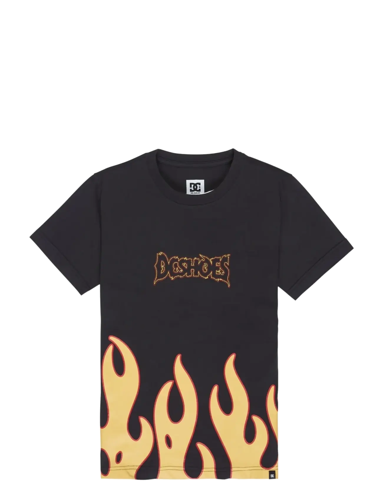DC Burning Diamonds Hss Yth, 164, T-shirts, Schwarz - Short-sleeved, Kinder
