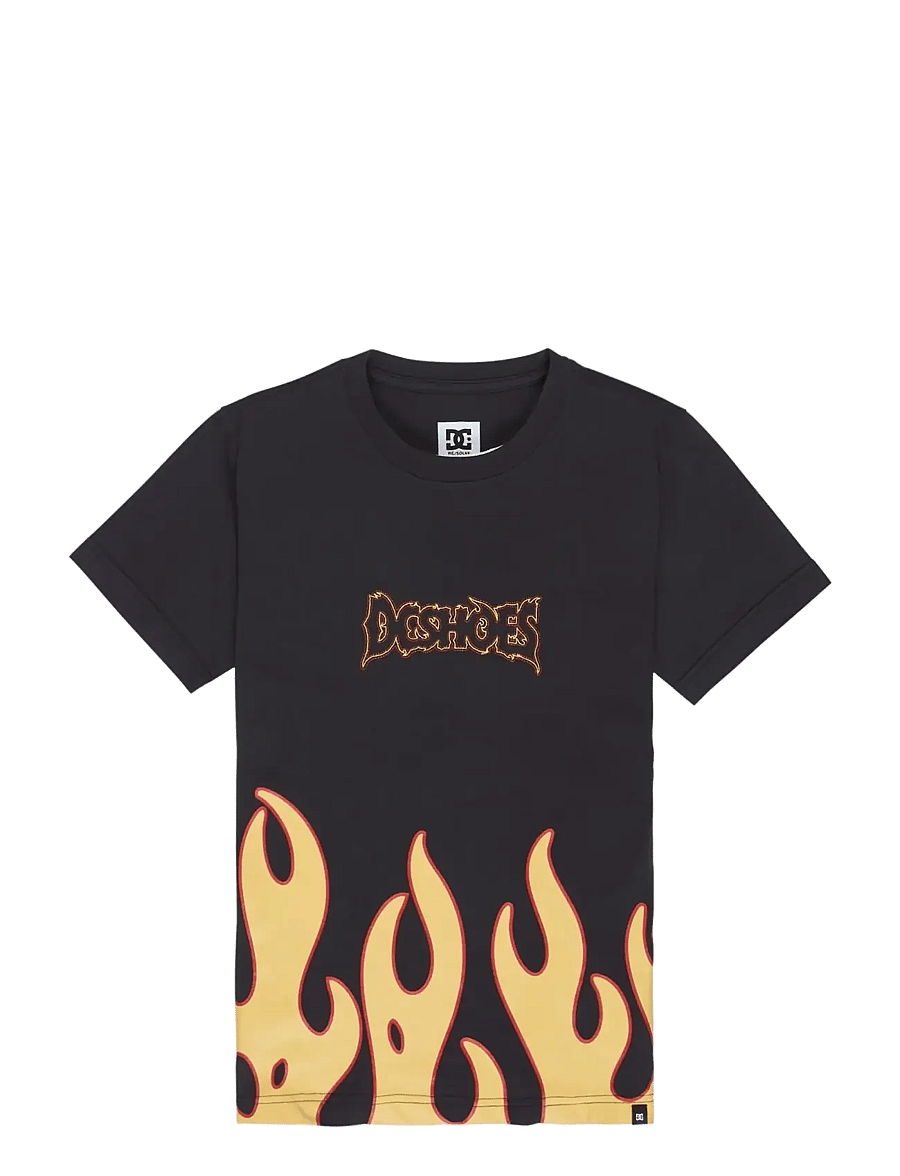 DC - DC BURNING DIAMONDS HSS YTH - kortærmede t-shirts - black - 0