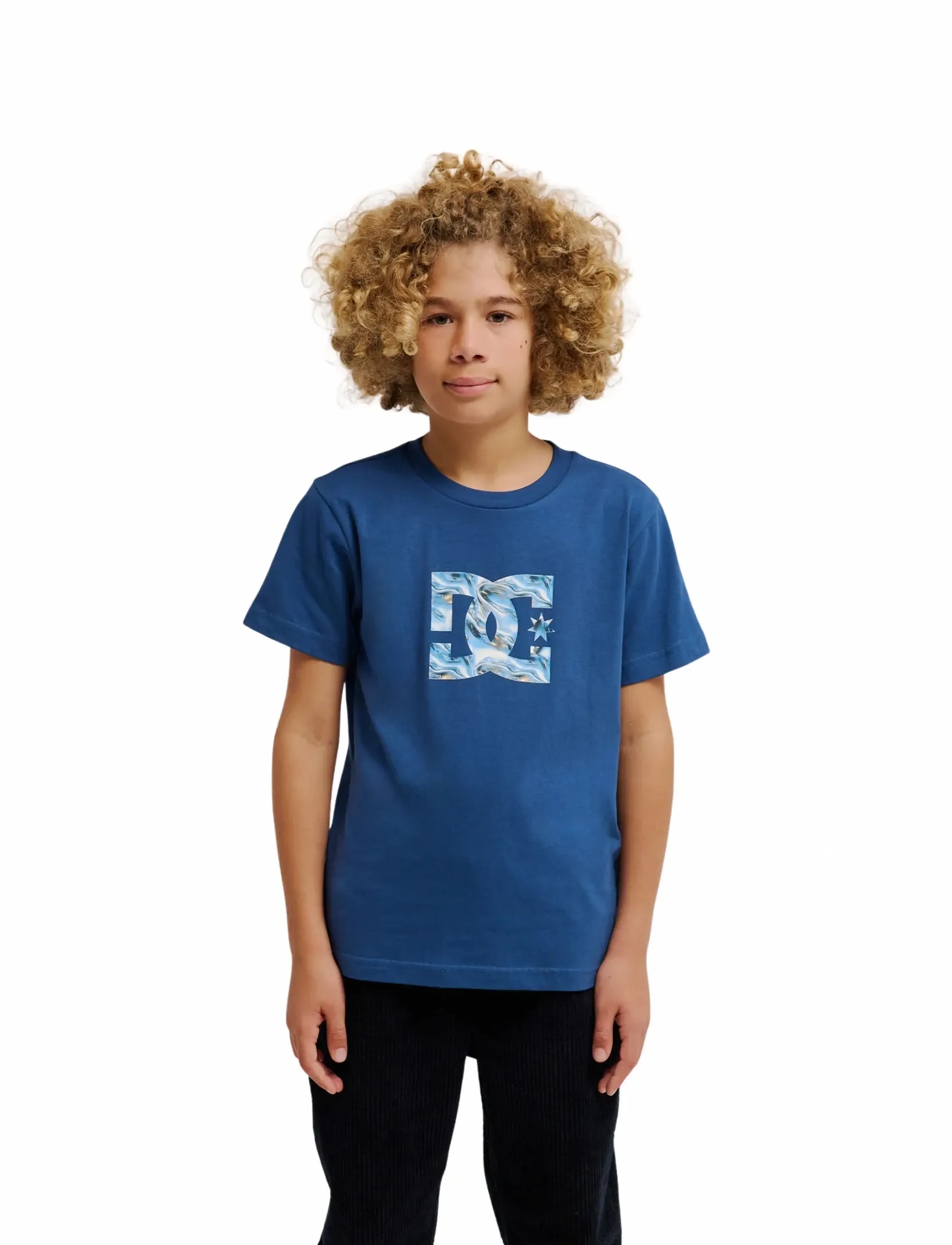 DC Star Filled Hss Youth, 140, T-shirts, Blau - Short-sleeved, Kinder