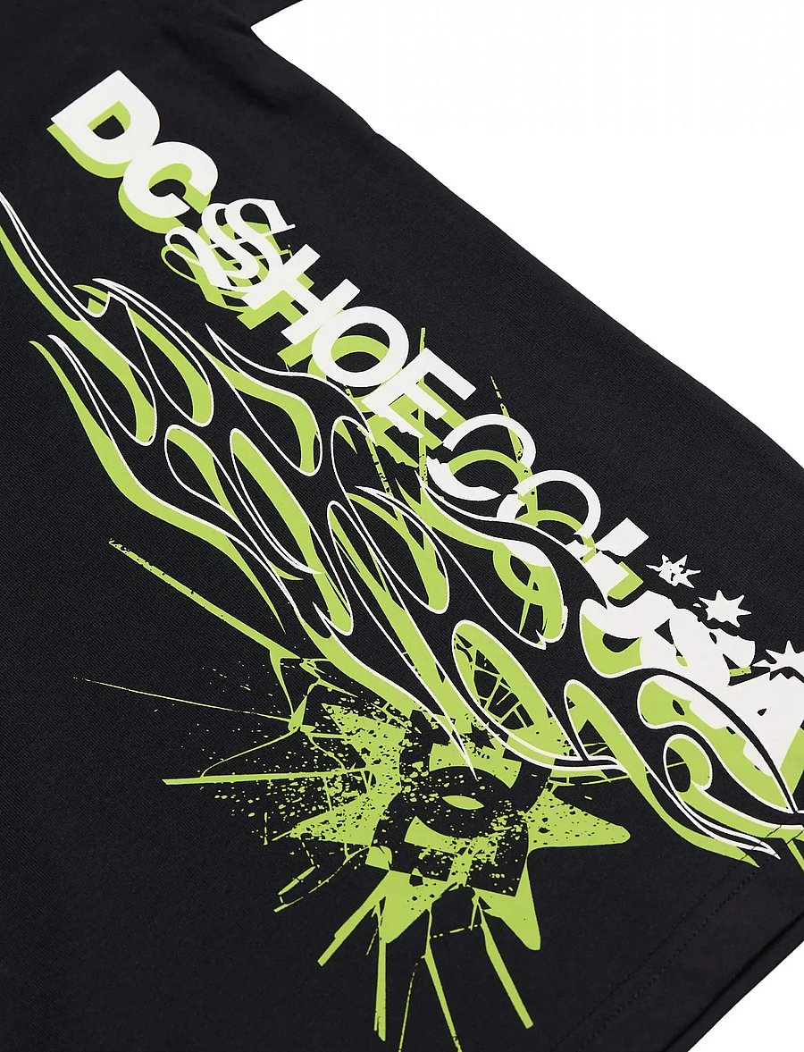 DC - DC SIDE FLAME HSS YTH - kortärmade t-shirts - black - 5