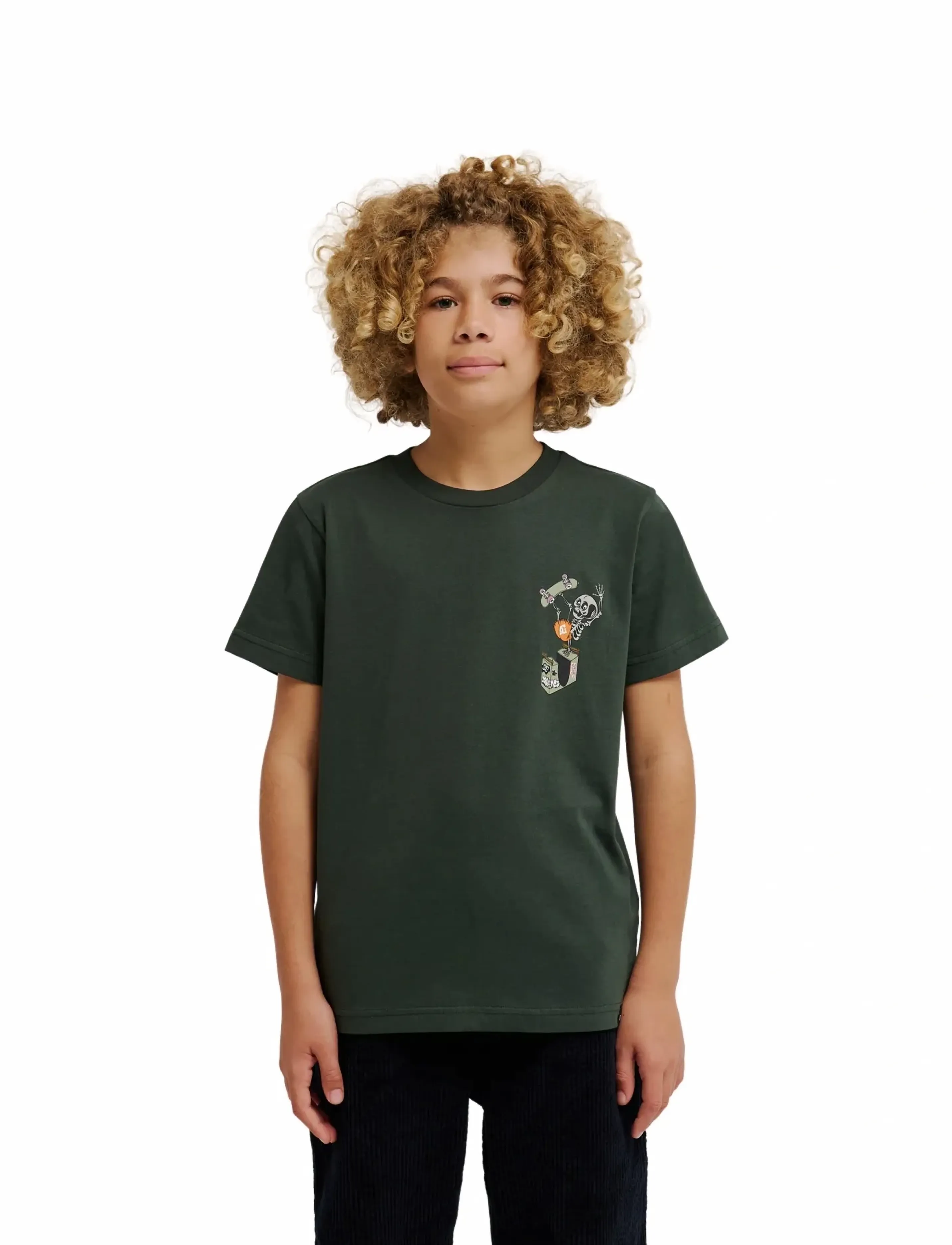 DC Handplant Hss Youth, Kinder, Kinder Grafik Kurzarm T-Shirt, Grün, Gr.128