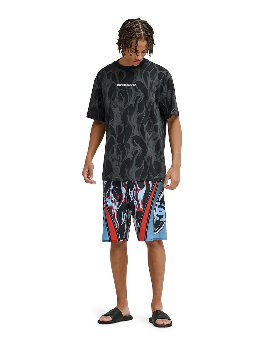DC - SYLEM 21 - swim shorts - liquid fuego black - 4