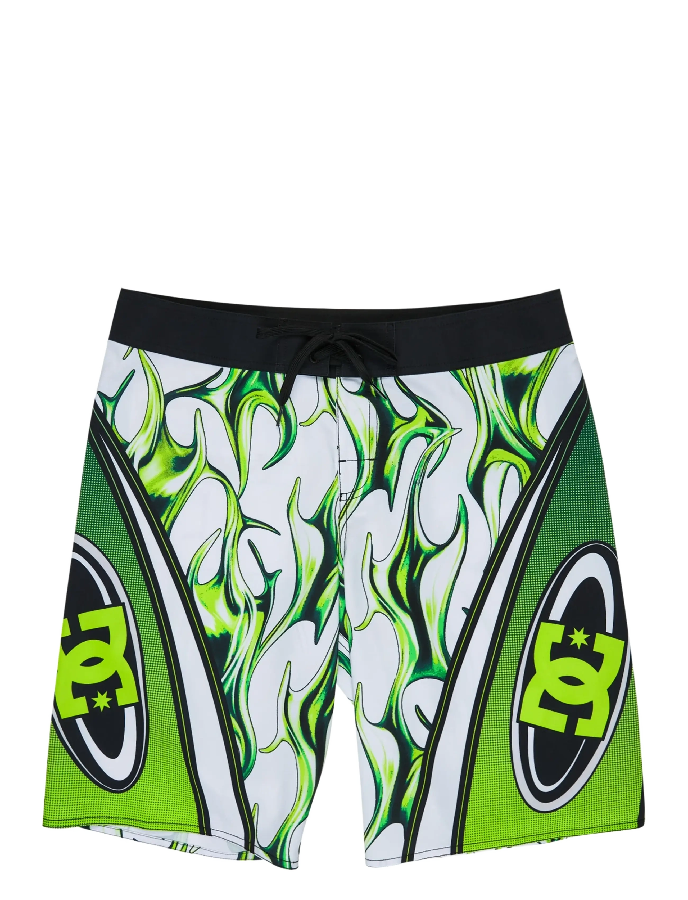 DC SYLEM 21 - Badshorts - LIQUID FUEGO WHITE / green