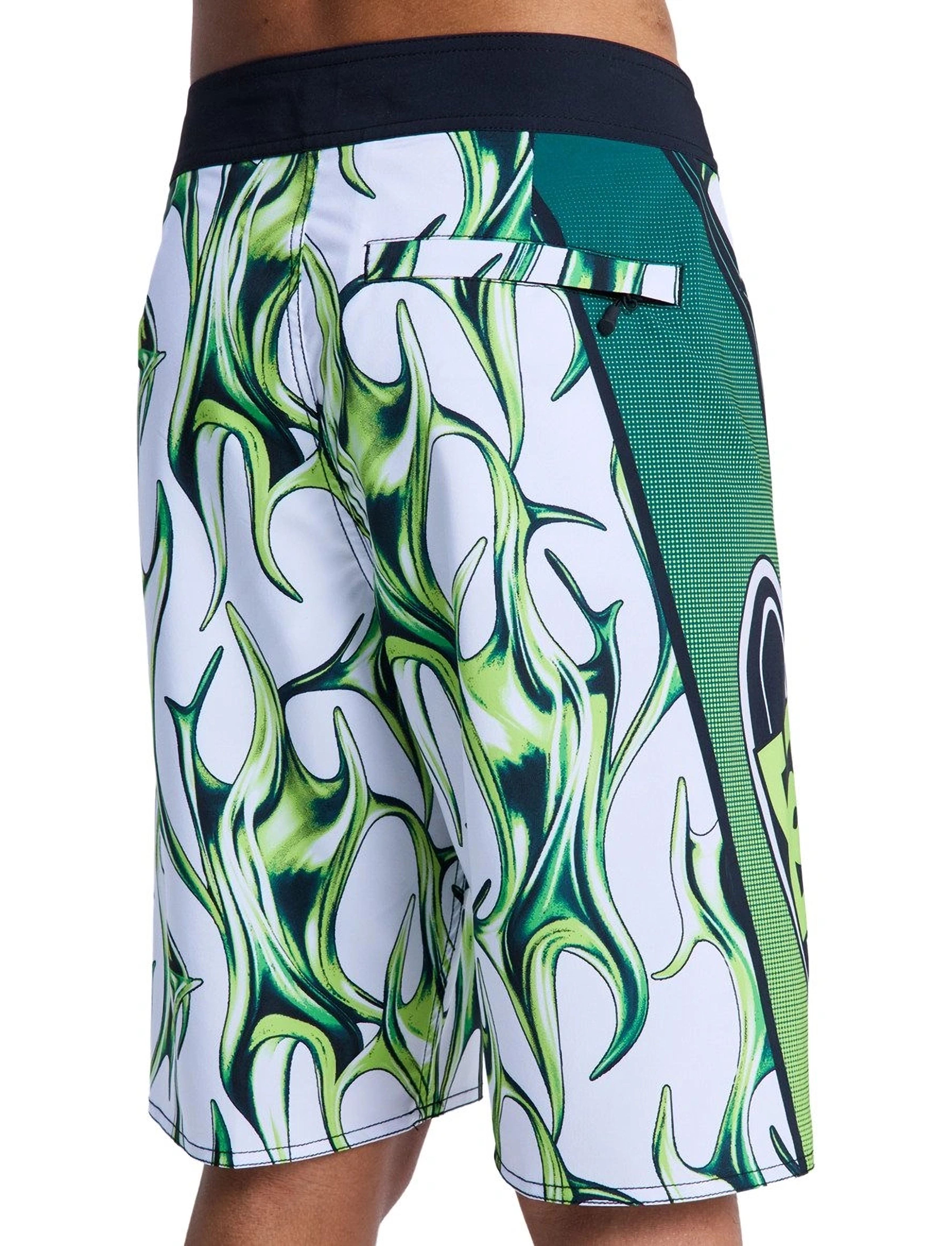 DC SYLEM 21 - Riided - LIQUID FUEGO WHITE / green