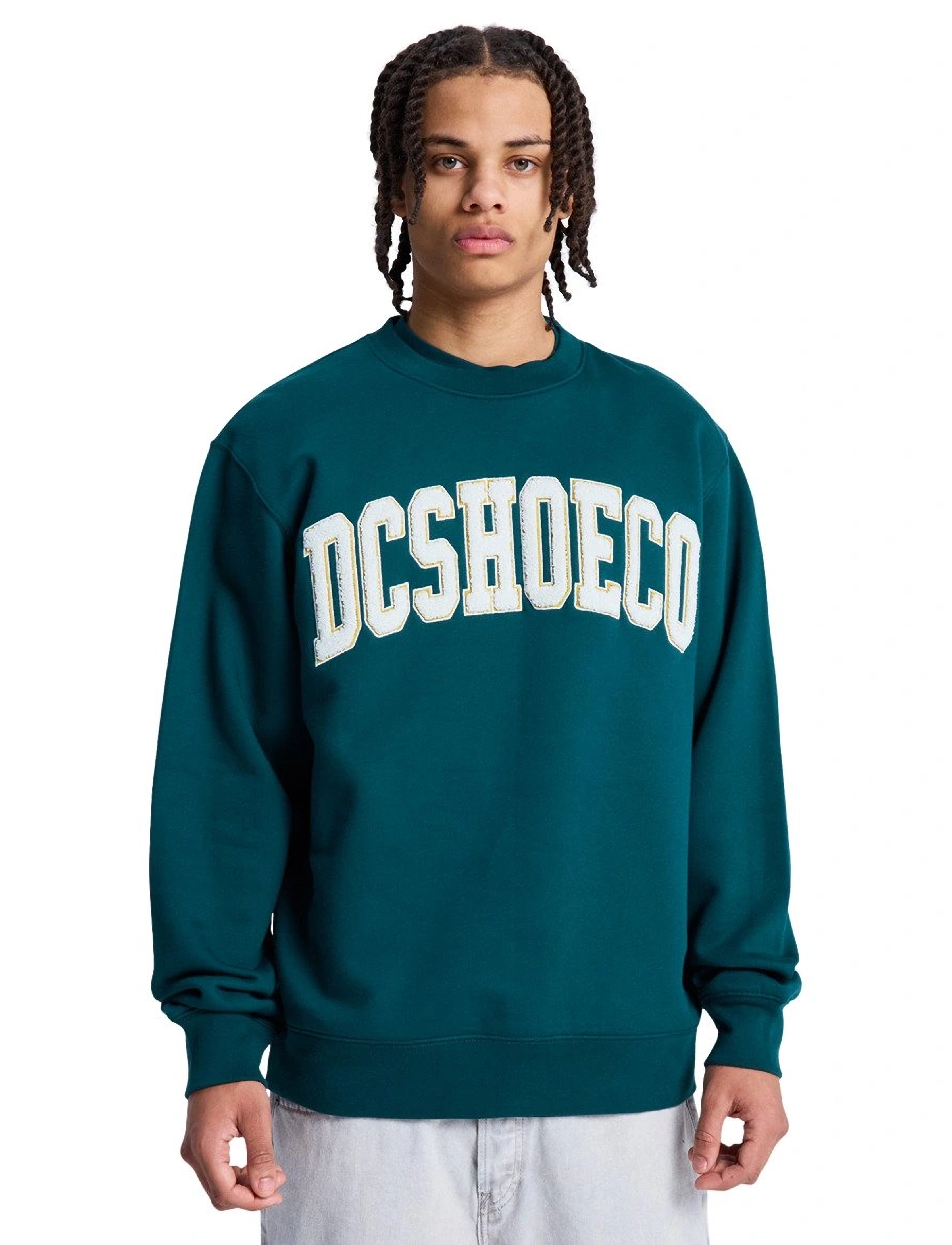 DC Varsity Crew, Varsity Crewneck Sweatshirt, Grøn, Str: S