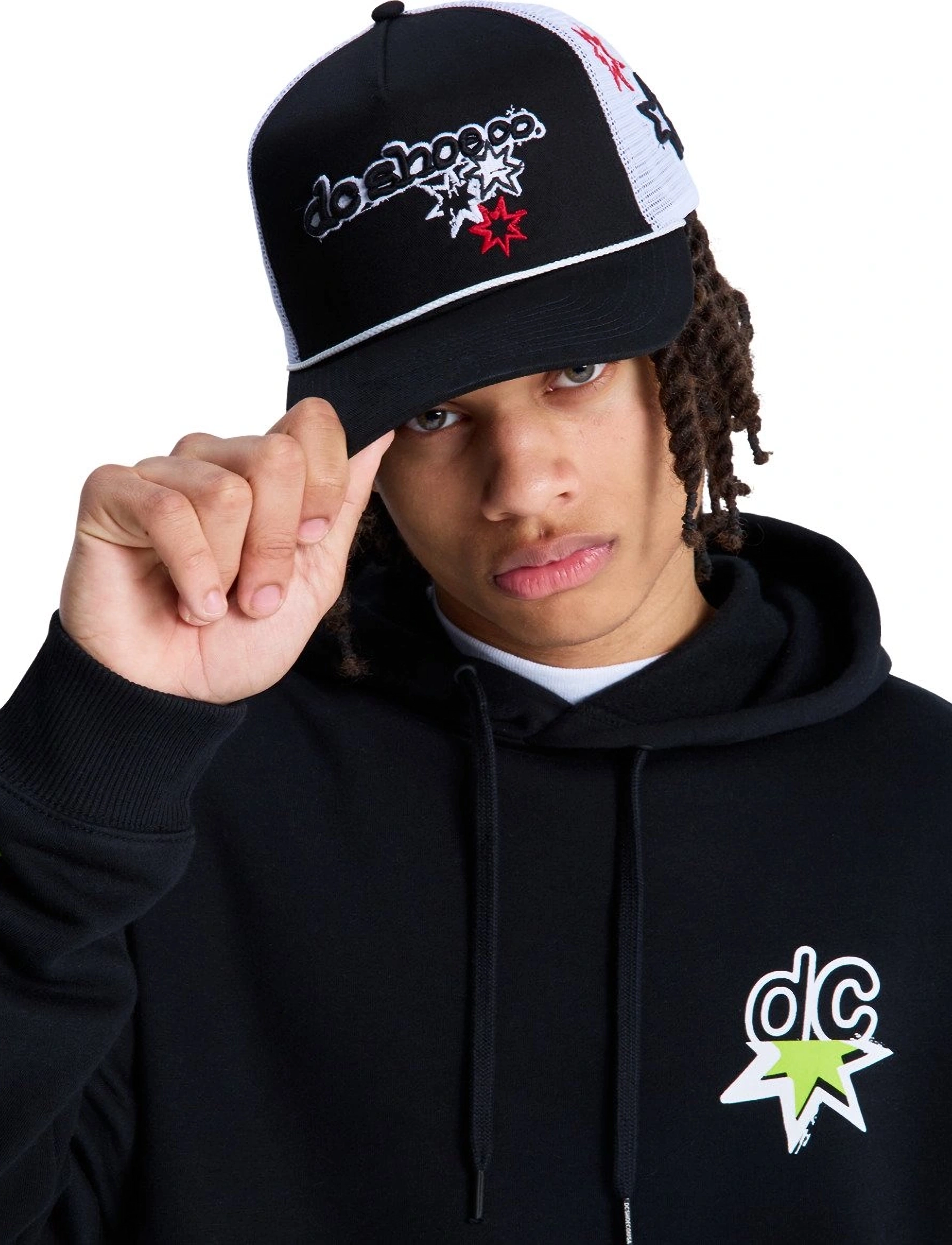 DC Side Star Trucker, One Size, Sport Accessories, Schwarz - Caps, Männerswear