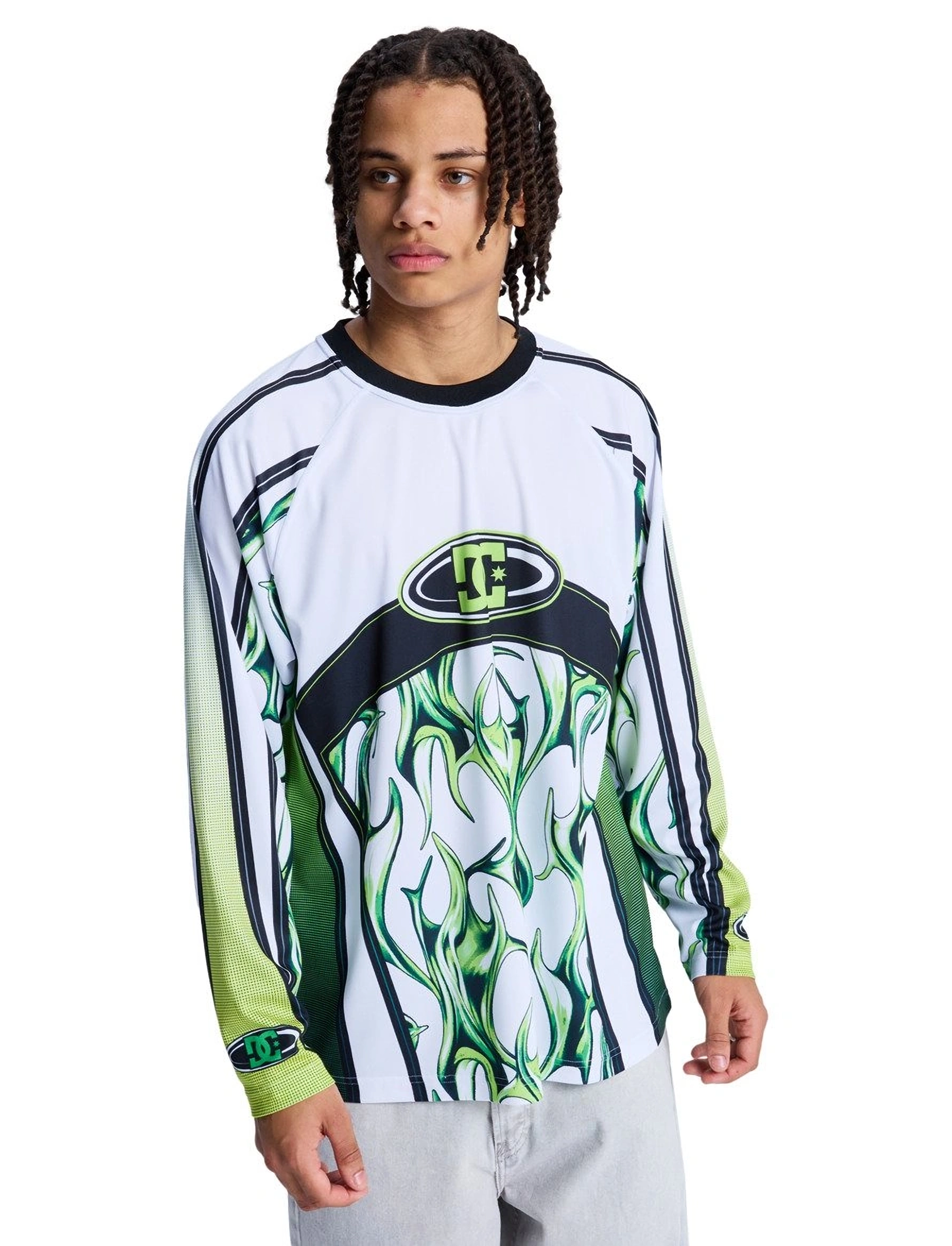 DC Sylem 2 Ls, XL, Sport Oberteile, Grün - Long Sleeved Männerswear