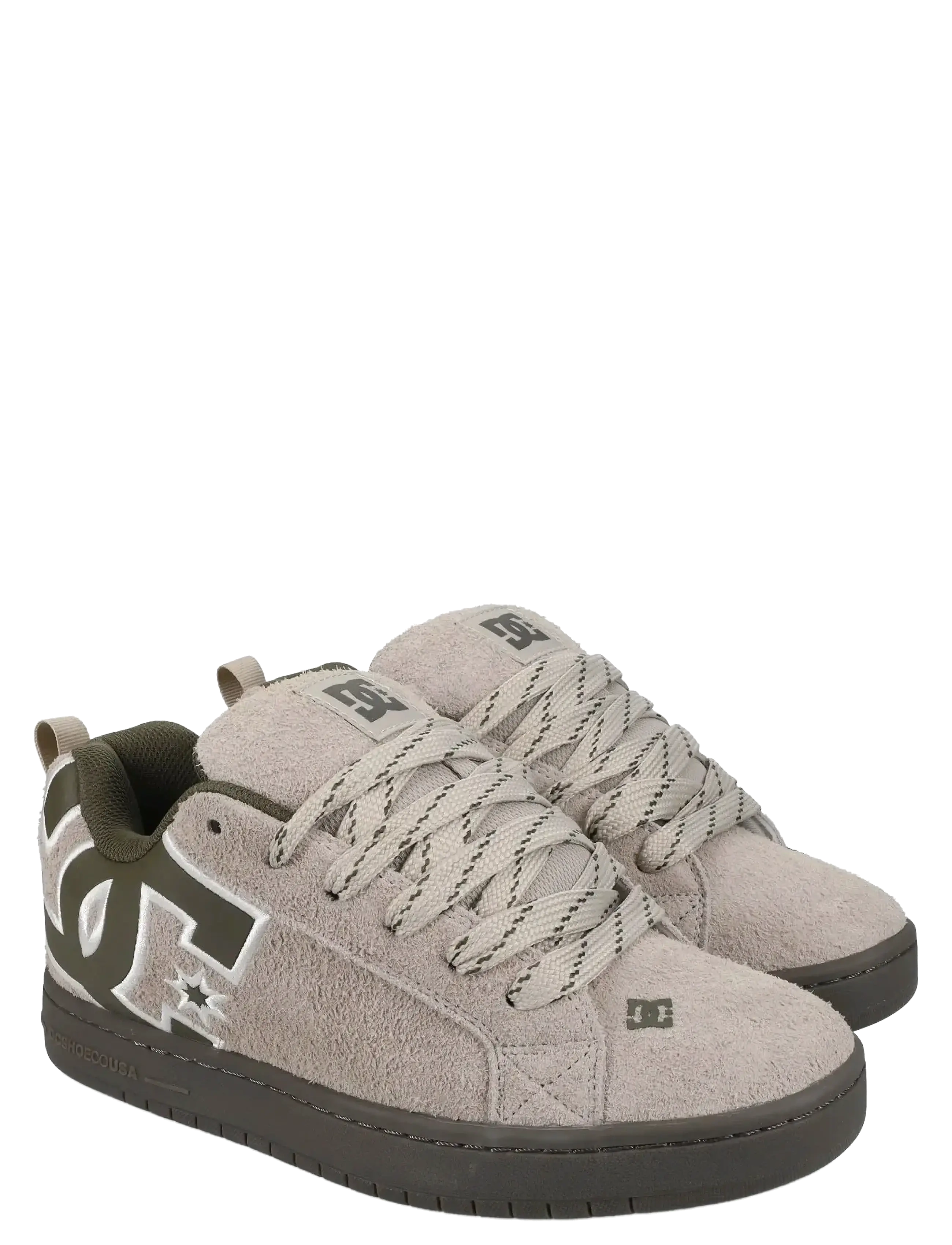 DC - COURT GRAFFIK - matalavartiset tennarit - taupe/olive - 2