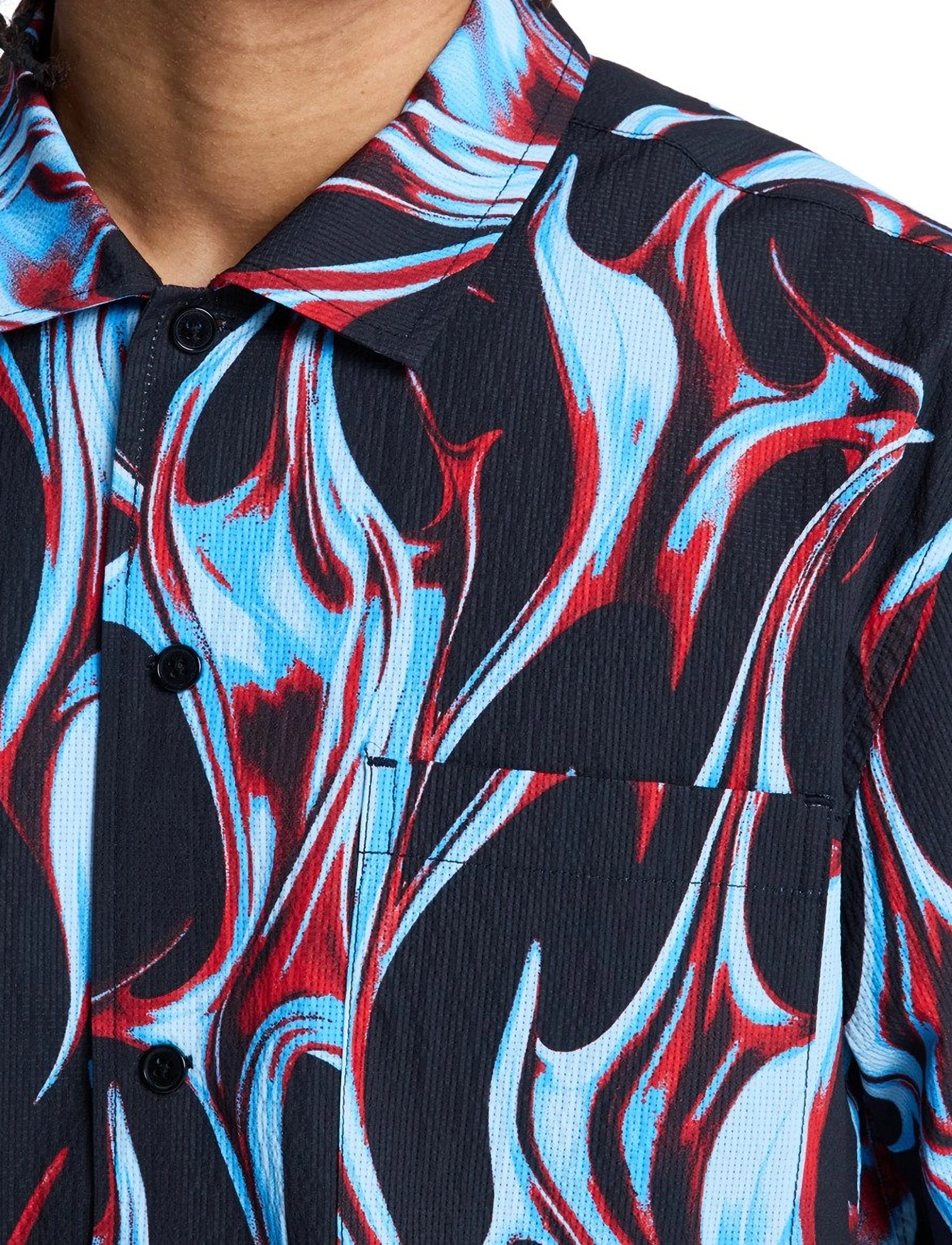DC - FULL ON RESORT - hemden - liquid fuego black - 5