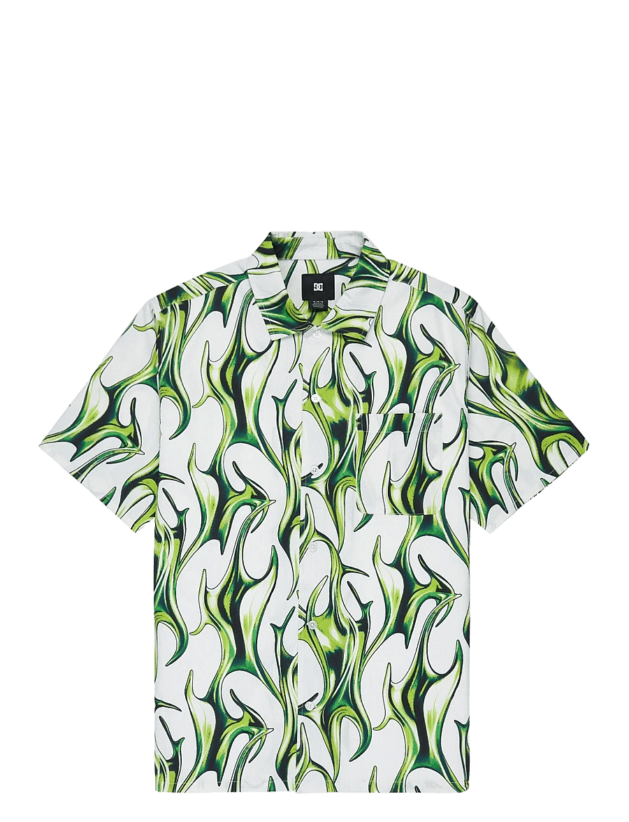 DC - FULL ON RESORT - oberteile & t-shirts - liquid fuego white - 1