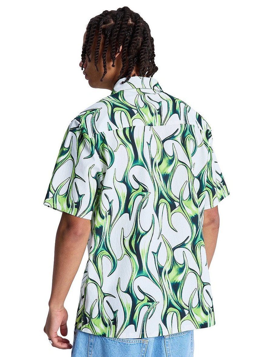 DC - FULL ON RESORT - oberteile & t-shirts - liquid fuego white - 3